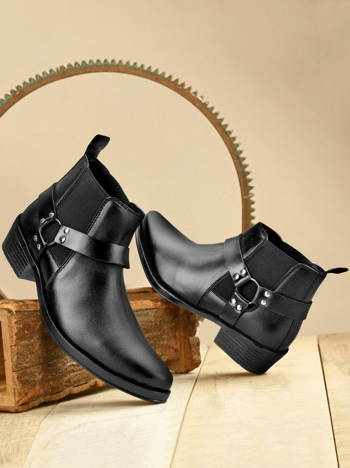 Image of Retro King Chelsea boots for Men|Full Grain Synthetic |Smart Casual Office Boots For Men