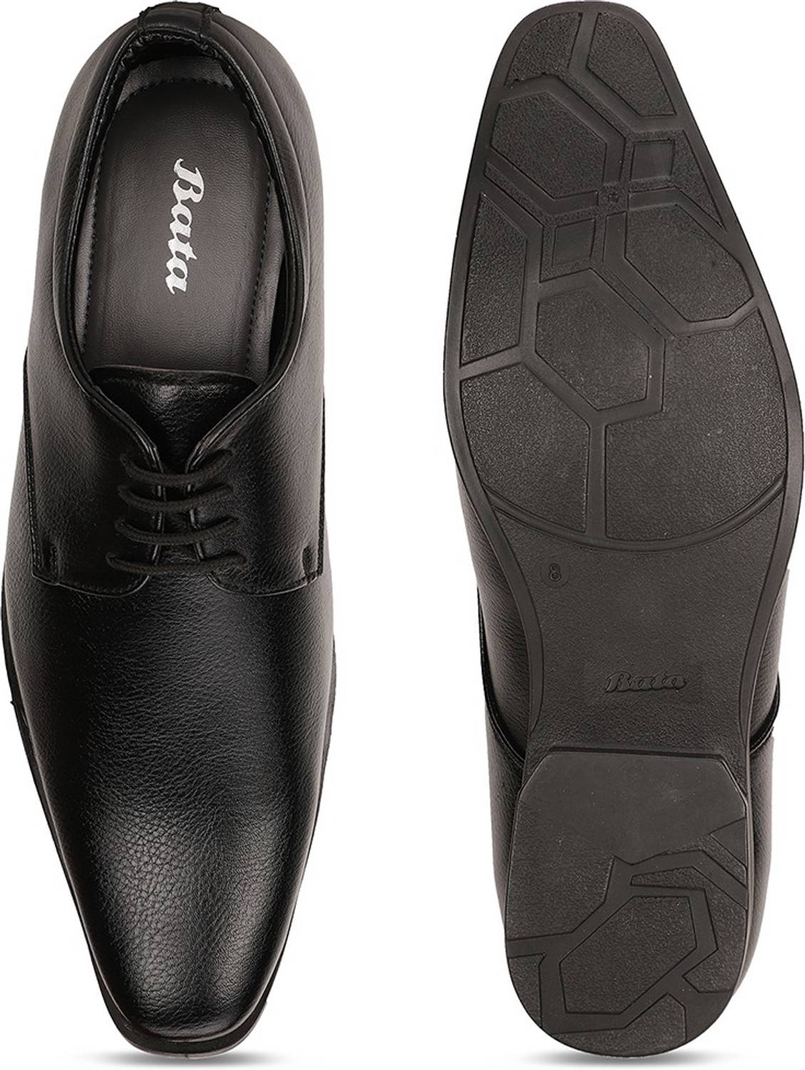 Bata Men's Black Lace Up Shoes - Image 5