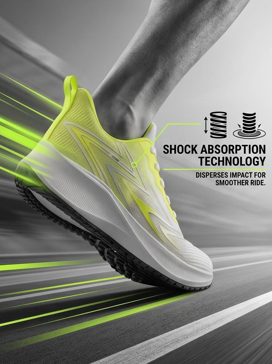 HRX by Hrithik Roshan Men's White Running Shoes - Image 3