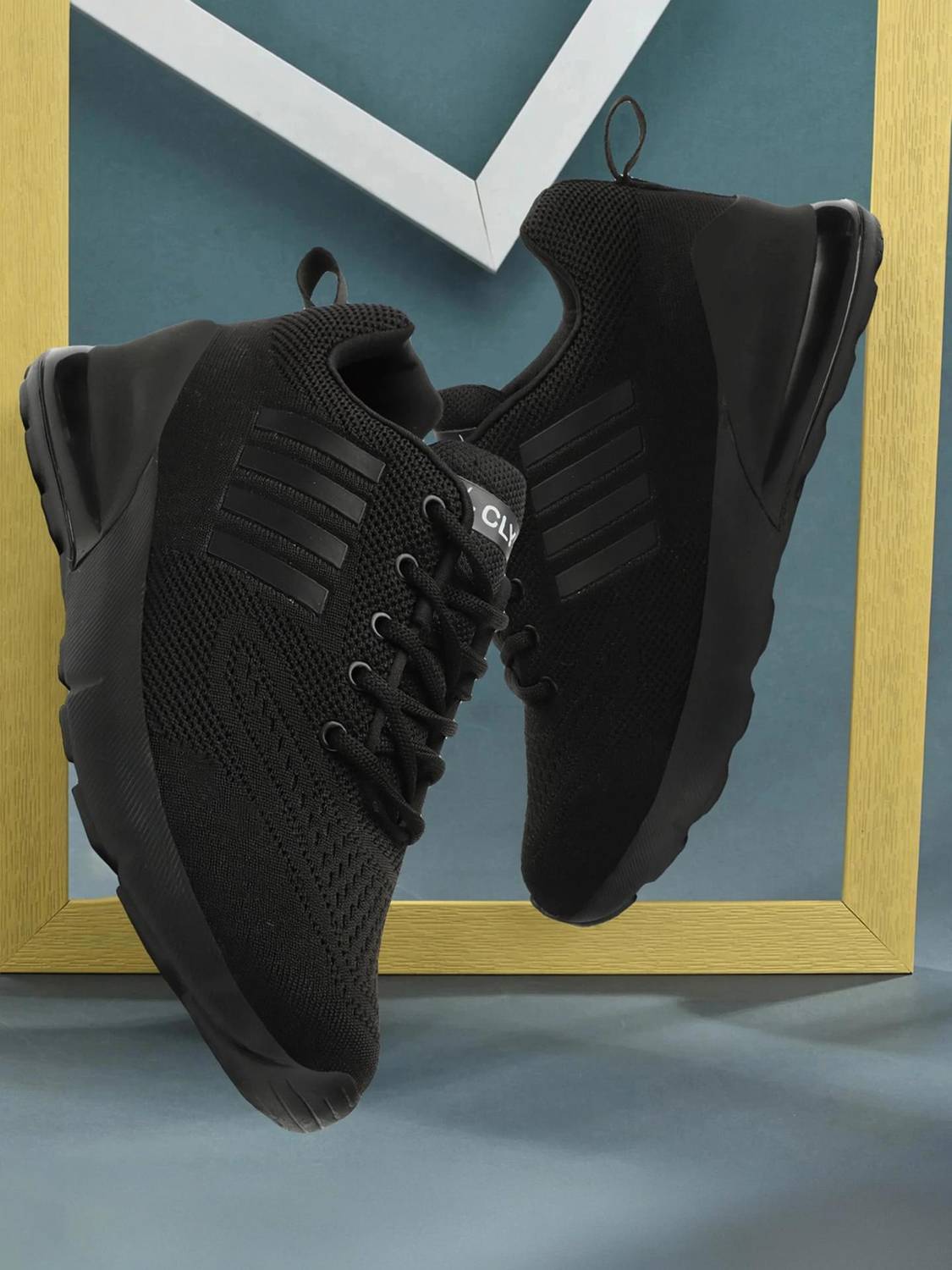 CLYMB Running Shoes For Men Black - Image 1