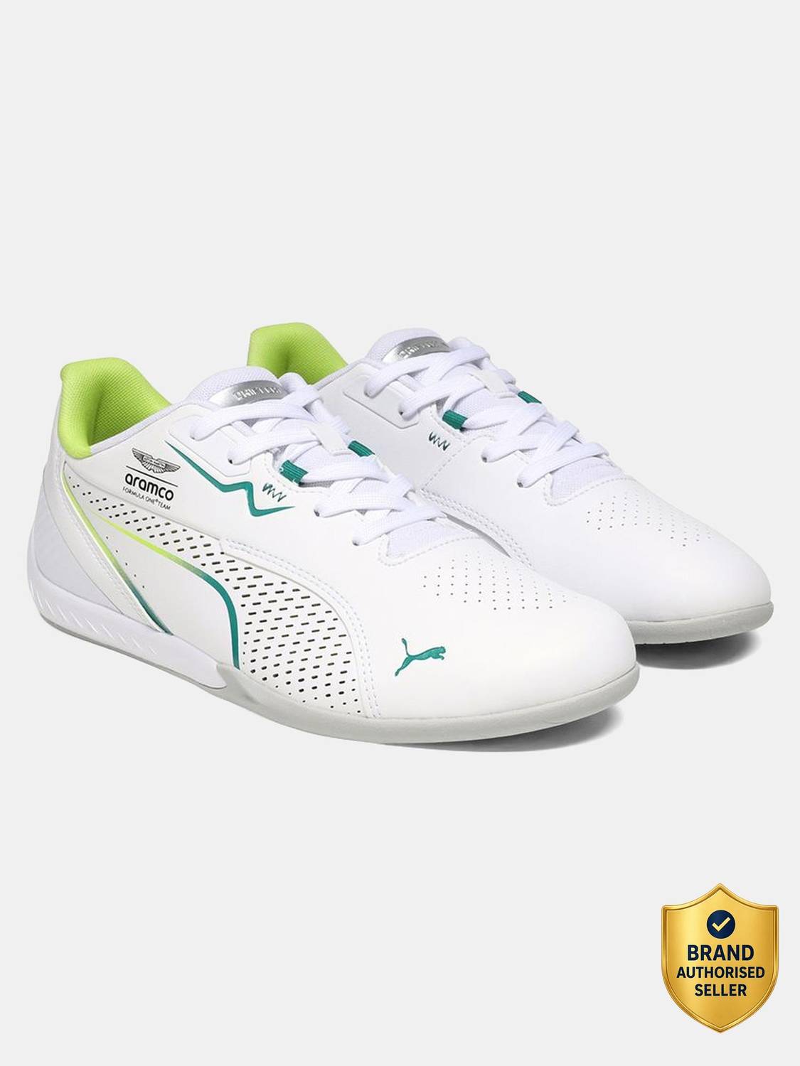 PUMA Aston Martin F1 Drift Cat 11 White Sneakers for Men