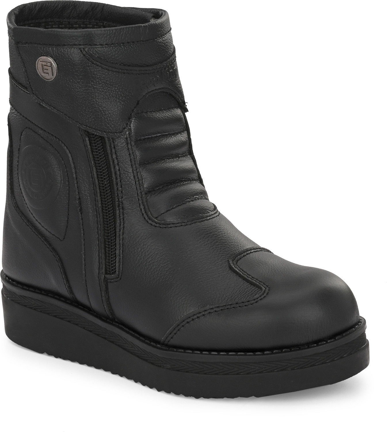 Image of EEGO ITALY Water Resistant Biker boot anti slip sole with steel toe protect,3M Reflectors Riding Shoes For Women