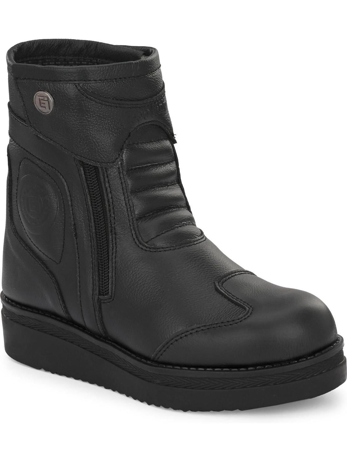 Image of EEGO ITALY Water Resistant Biker boot anti slip sole with steel toe protect,3M Reflectors Riding Shoes For Women