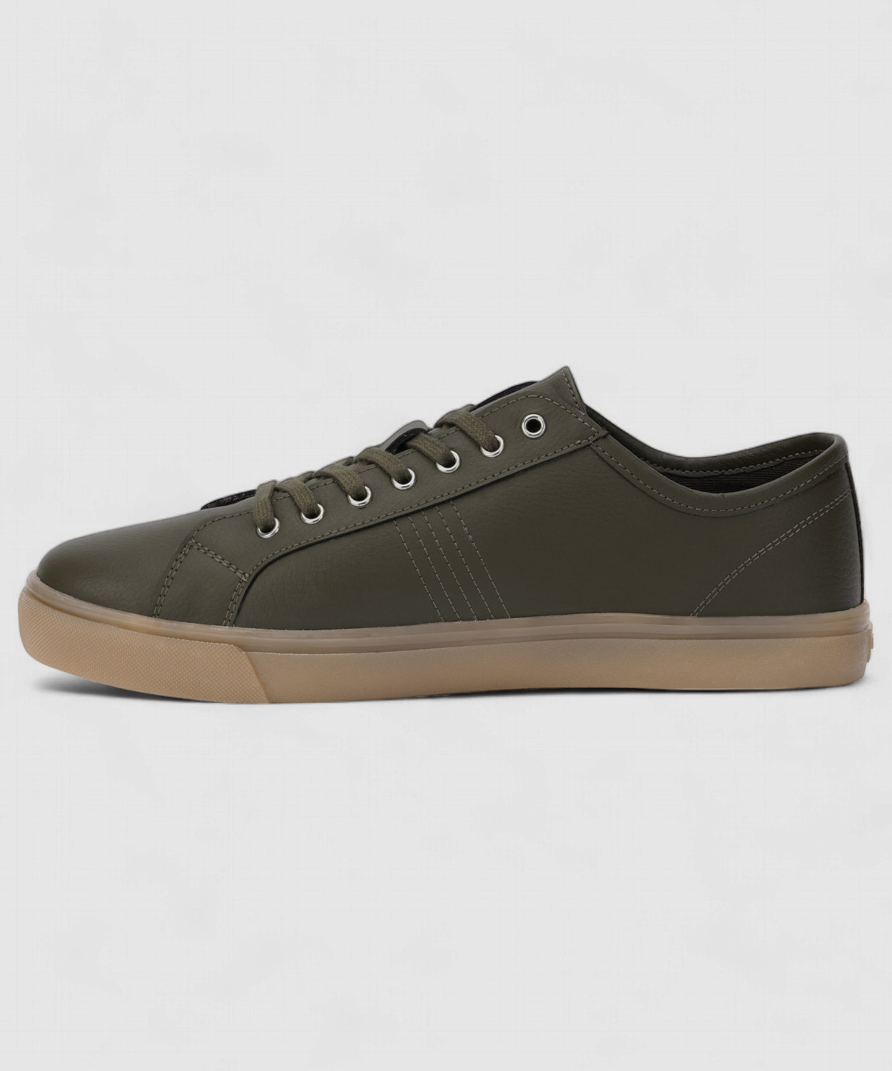 Image of LEVI'S Men's Olive Solid Sneakers Sneakers For Men (Olive, 9)