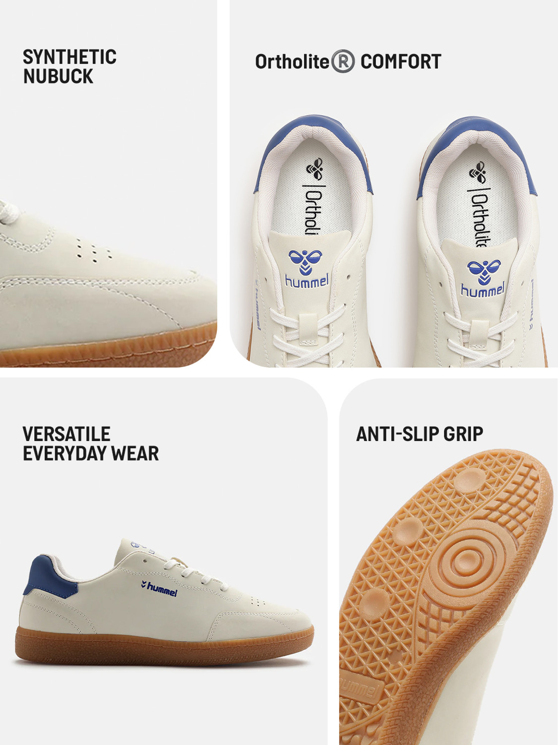 Image of HUMMEL CLASSIC ELITE Casual Comfort Nubuck Lace-up Sneakers For Men