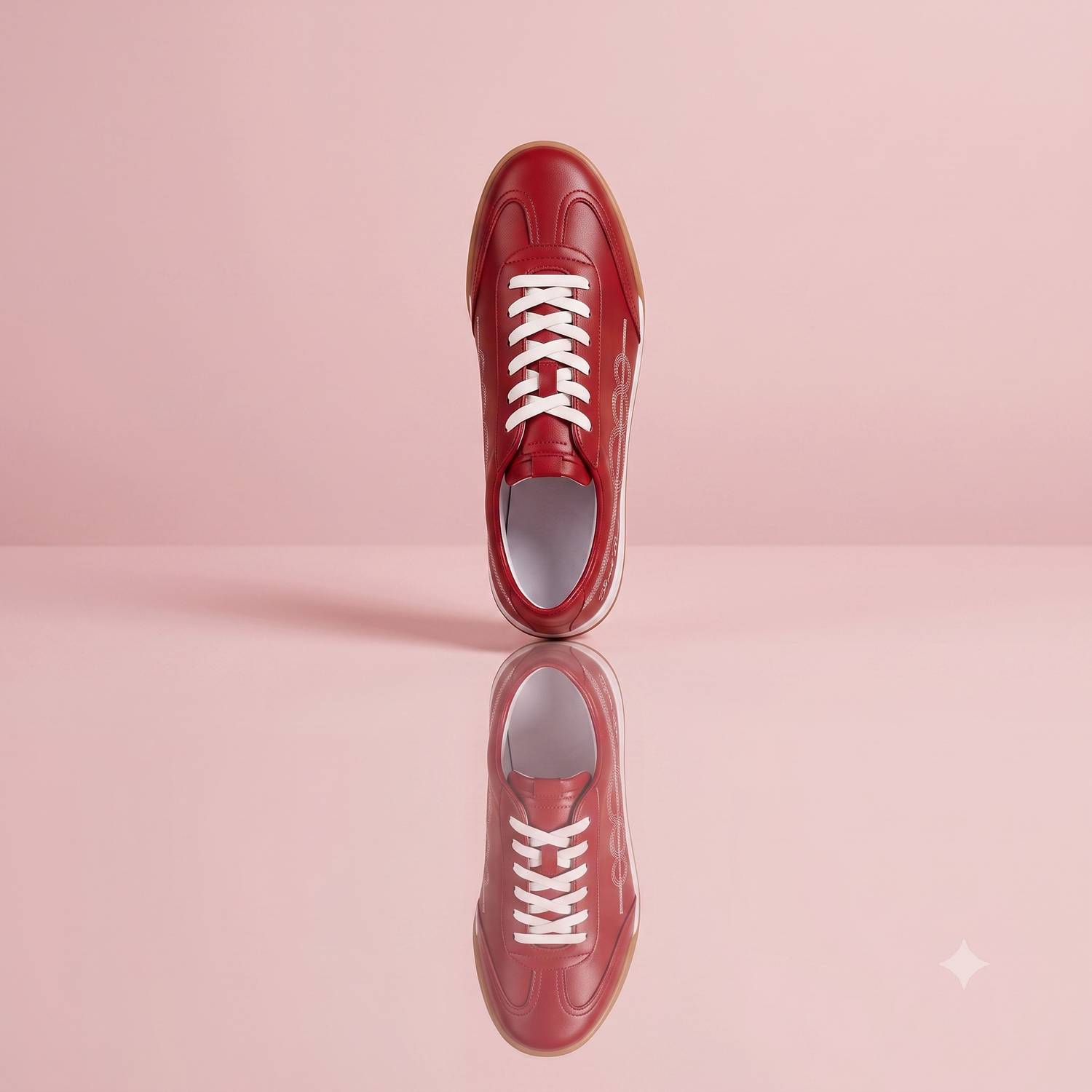 Street Bird Men's Casual Red Lace-Up Sneakers - Image 3