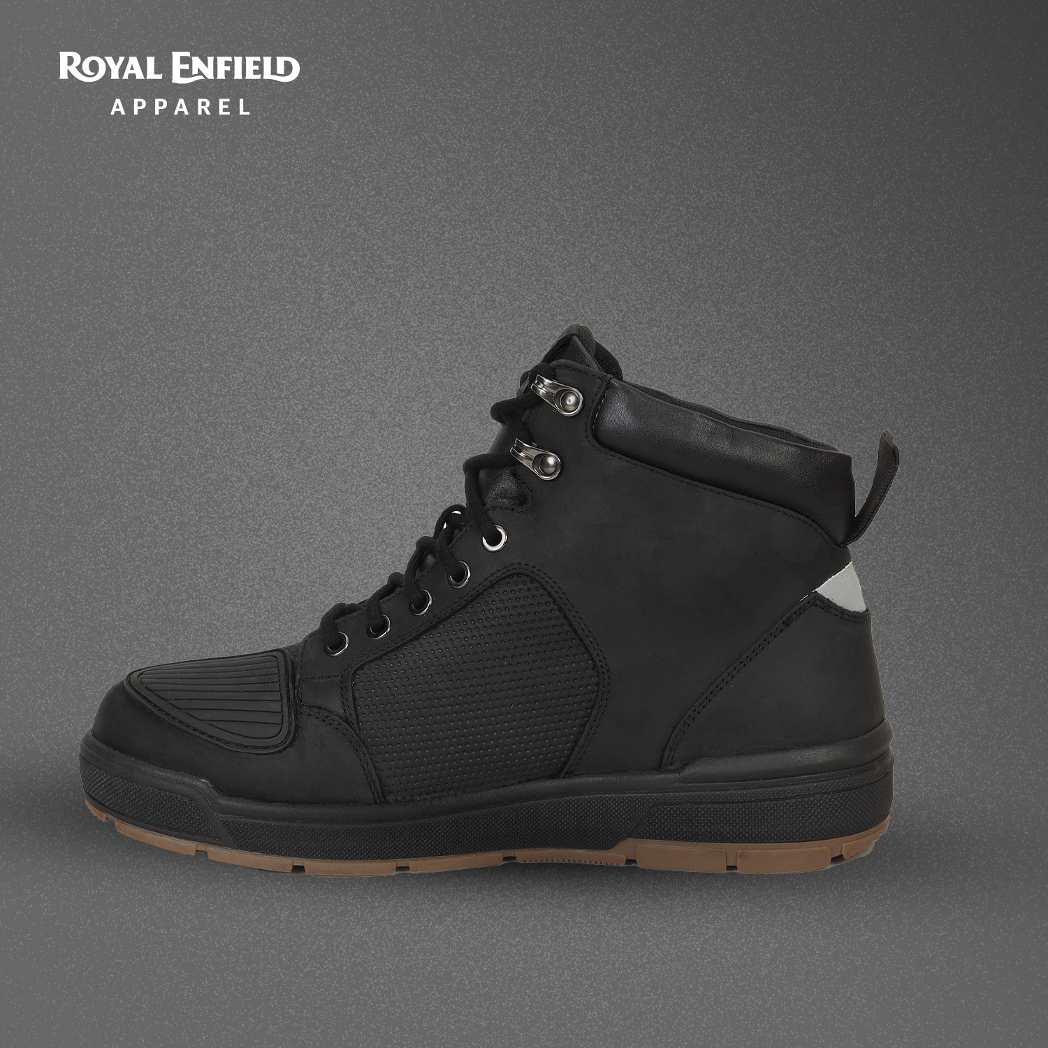Image of ROYAL ENFIELD City Cruising Black Boots Boots For Men