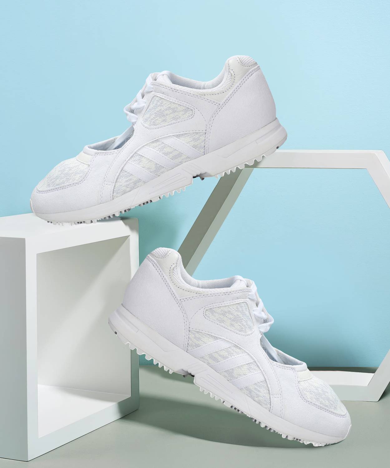 adidas EQT RACING 91 Running Shoes For Women (White , 9)