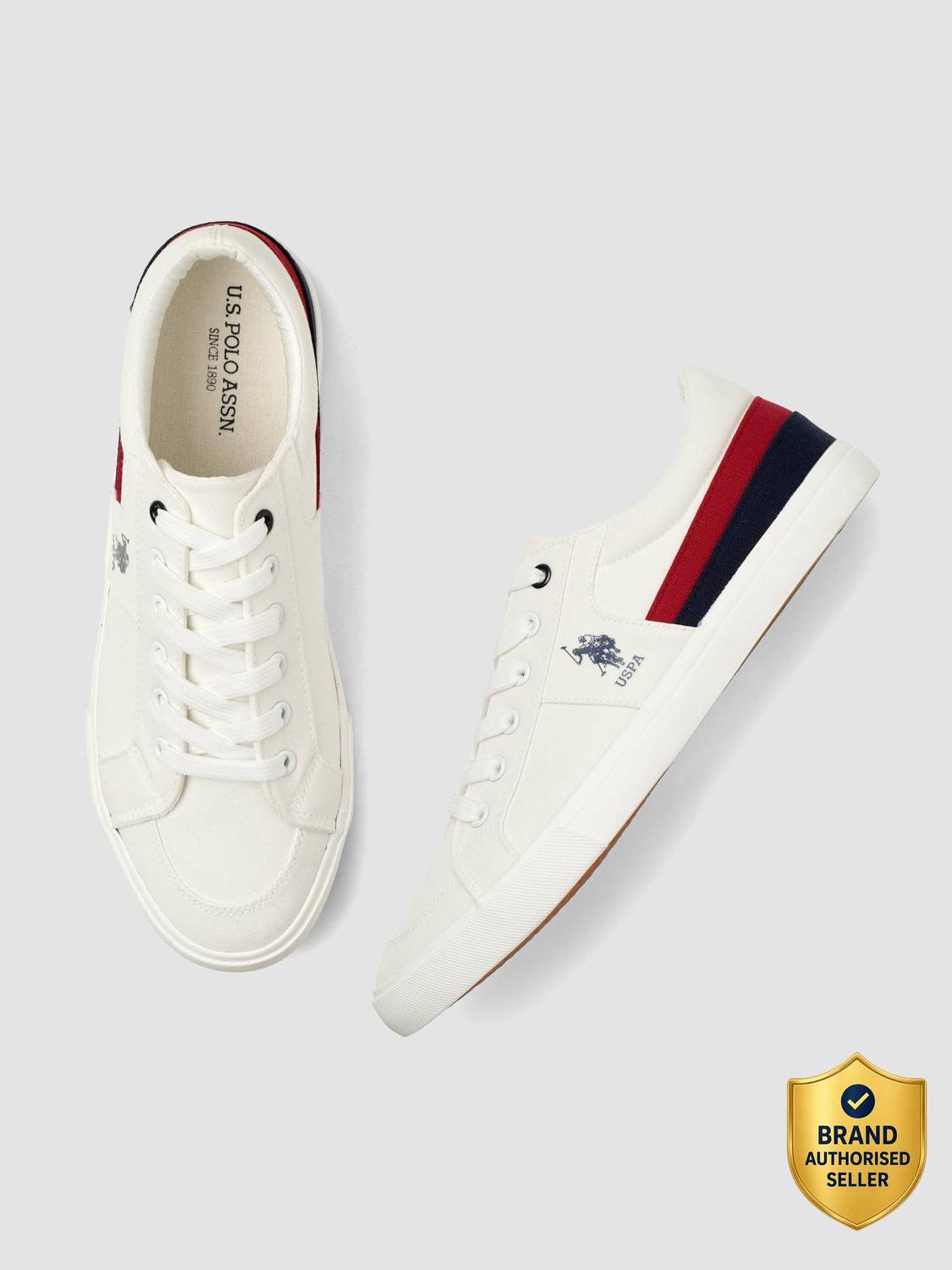 U.S. POLO ASSN. CLARKIN 6.0 White Sneakers for Men
