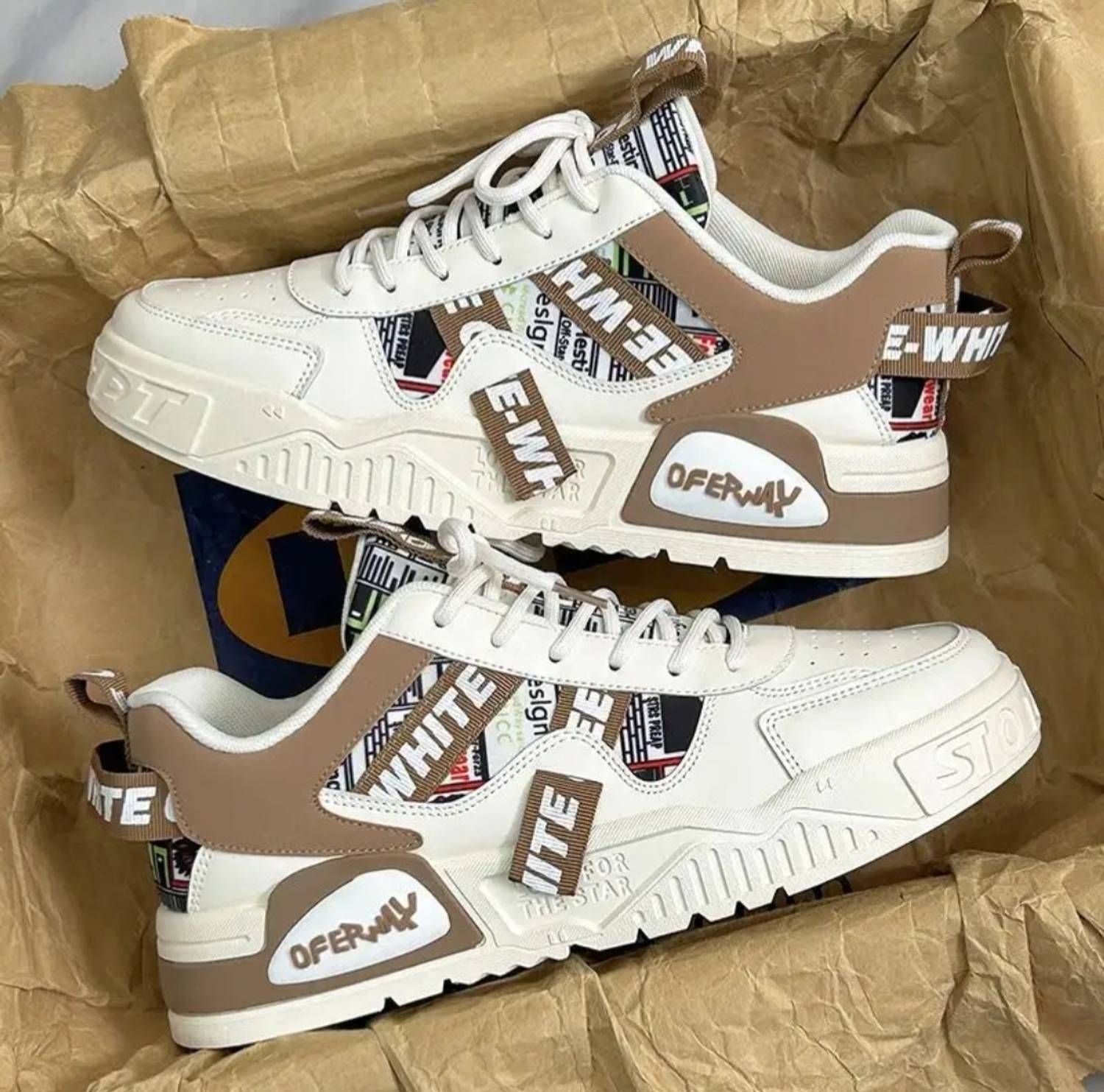 tigonis casual sneakers for man White - Image 1