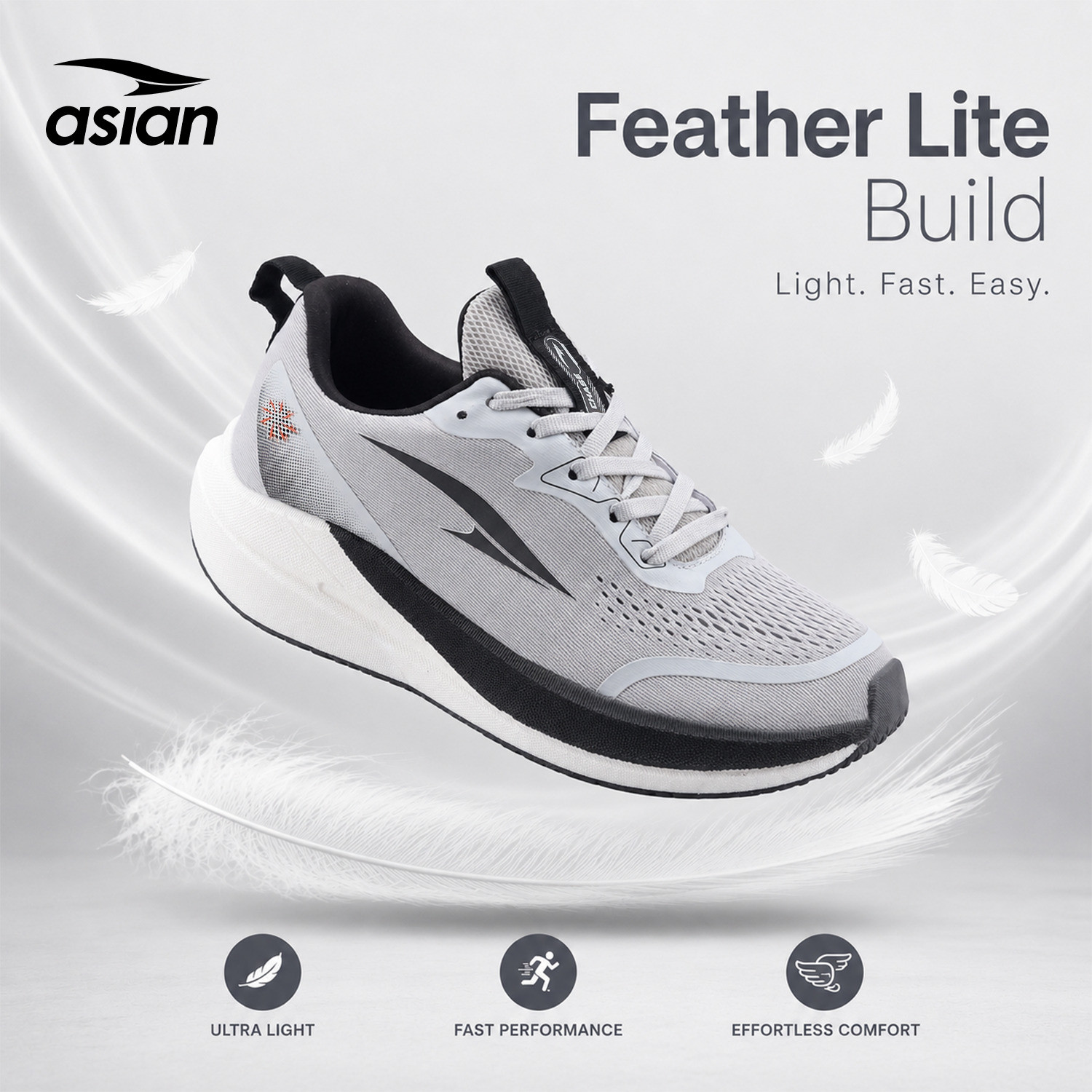Image of asian Hypercushion Carbon-13 Men's Running Shoes with Breathable Mesh Upper Running Shoes For Men