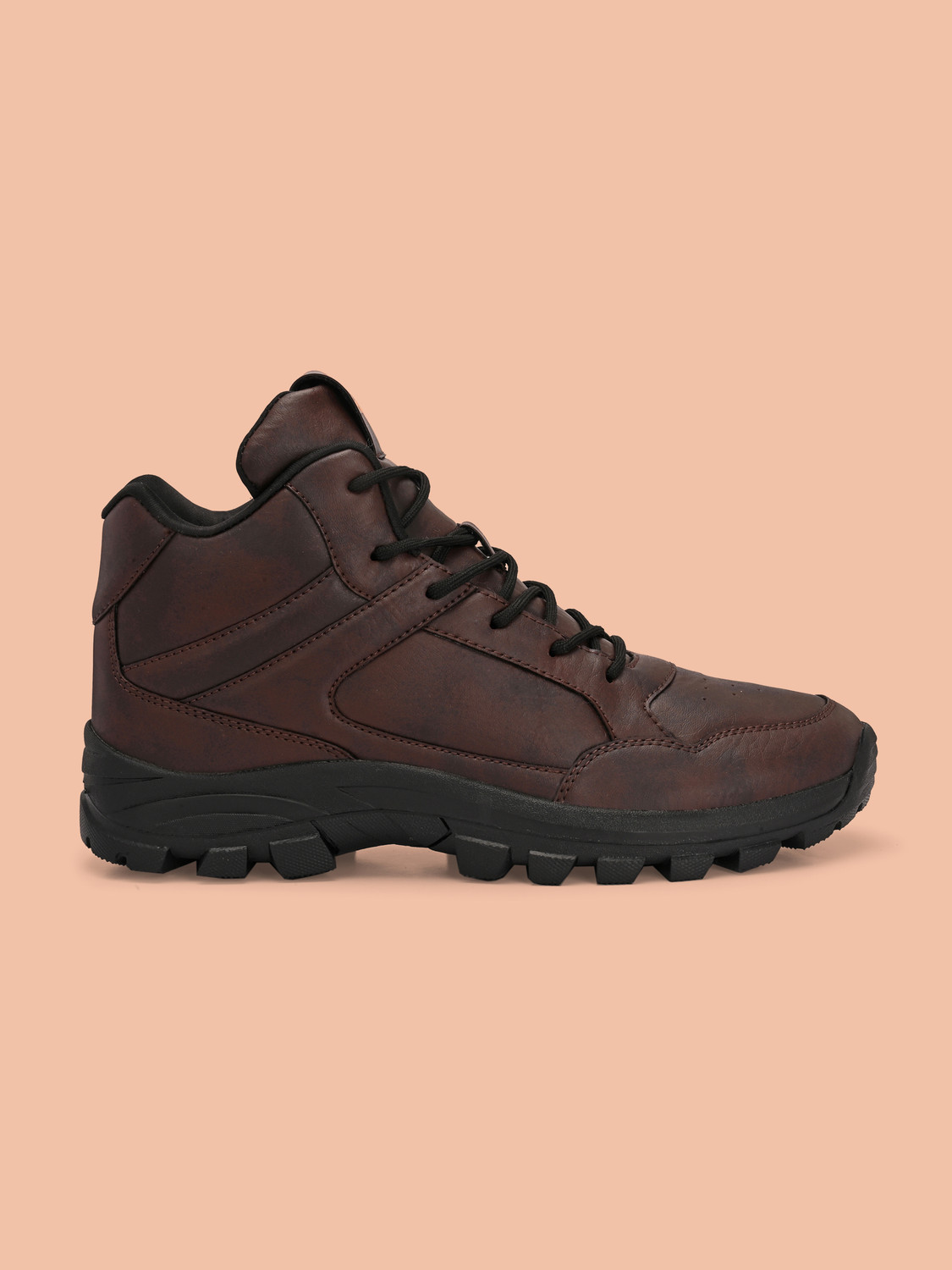 Image of HRX by Hrithik Roshan HX-389 04 Hiking & Trekking Shoes For Men (Brown, 10)