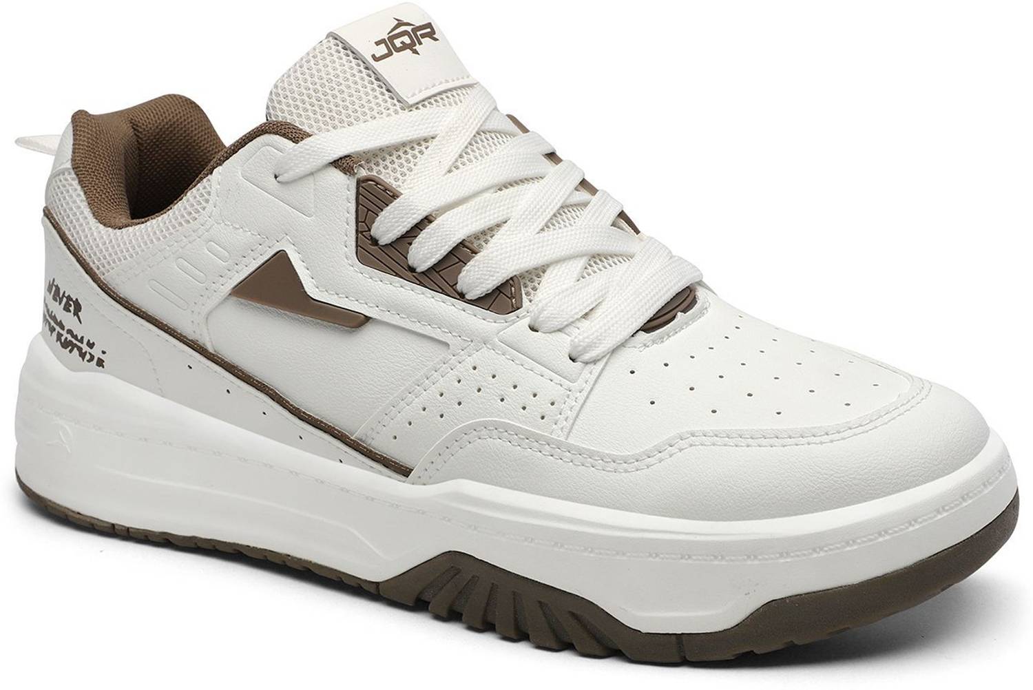 JQR ZEALOUS Men's White Sneakers - Image 2