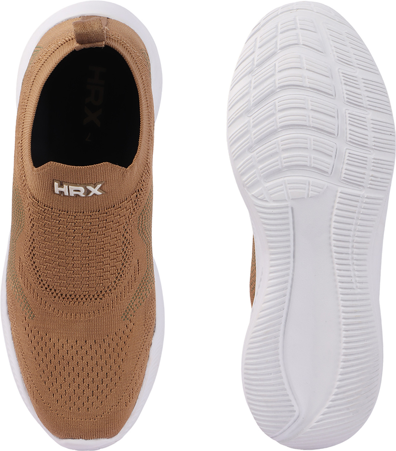 Image of HRX by Hrithik Roshan Walking Shoes For Men (Tan, Olive, 8)