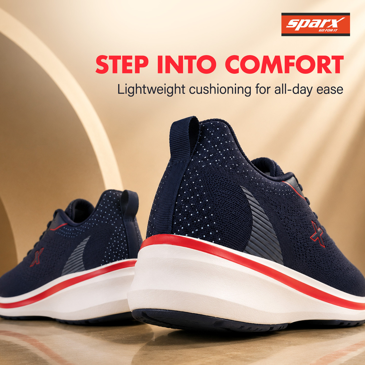 Image of Sparx SM 9109 | Stylish, Comfortable | Walking Shoes For Men (Black, Red, 10)