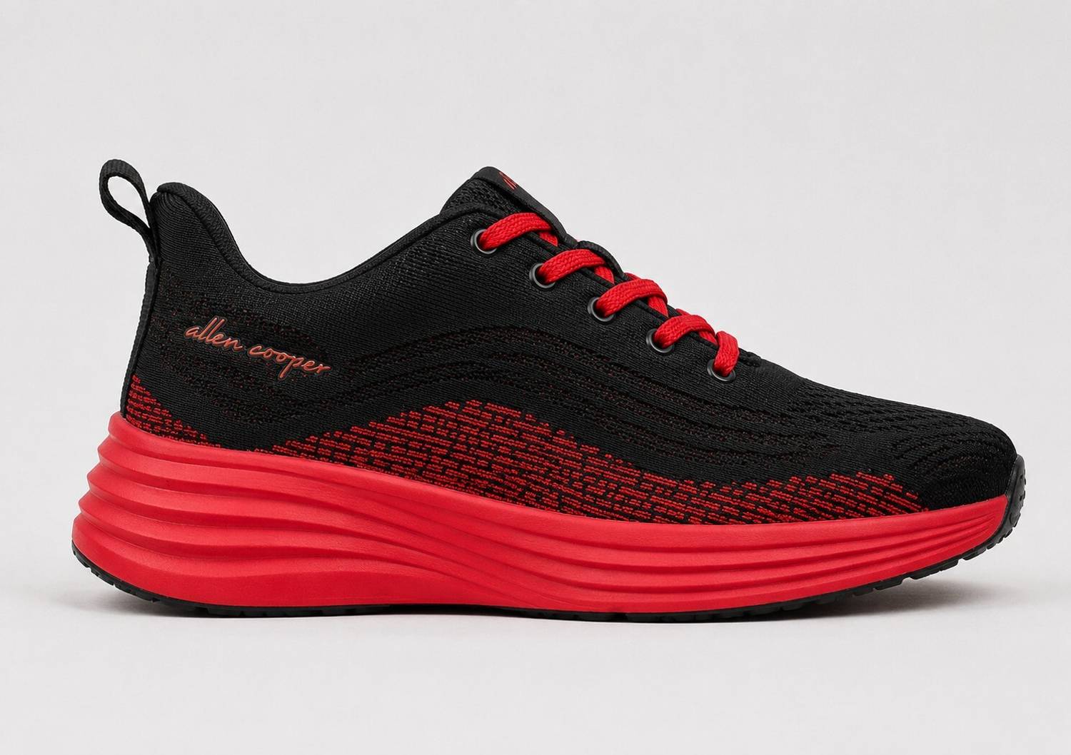 Allen Cooper Running Shoes For Men Black - Image 3