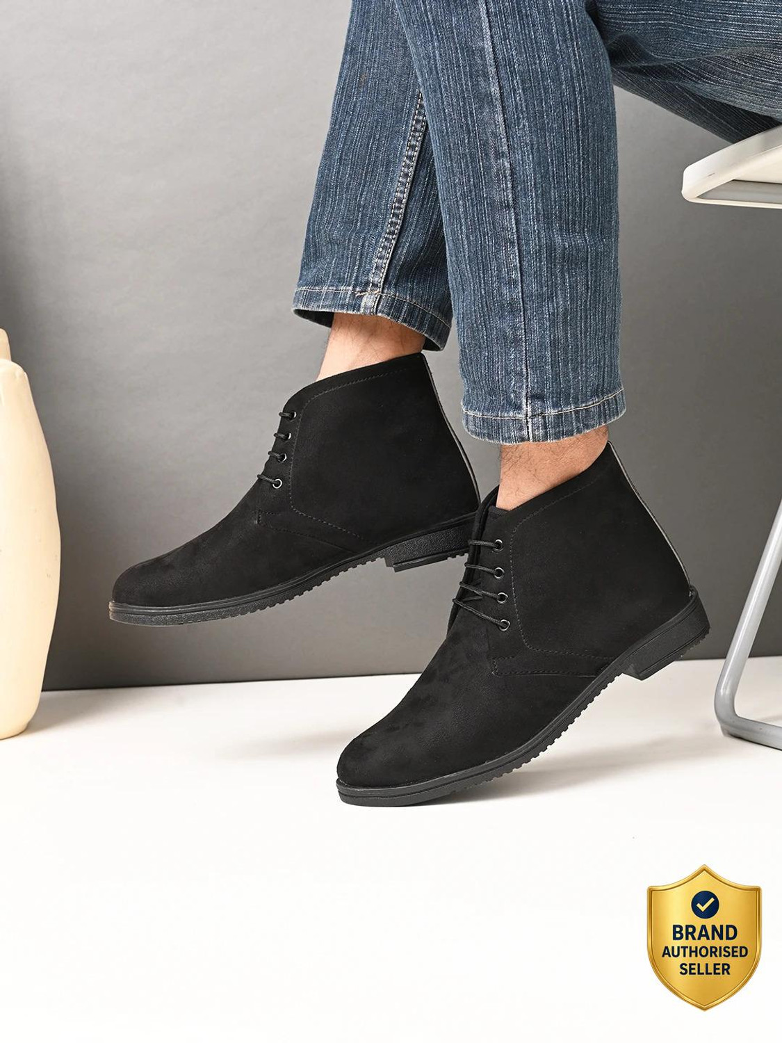 Image of KILLER Men's Casual Outdoor High Top Lace Up Boots, Comfortable Hiking and Trekking Boots For Men