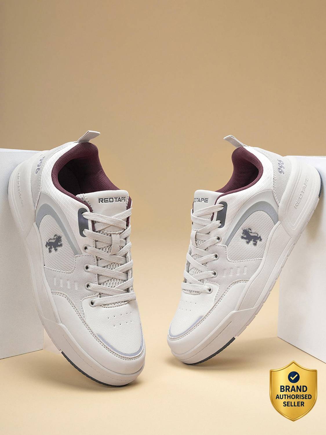 RED TAPE White Sneakers for Men - Image 1