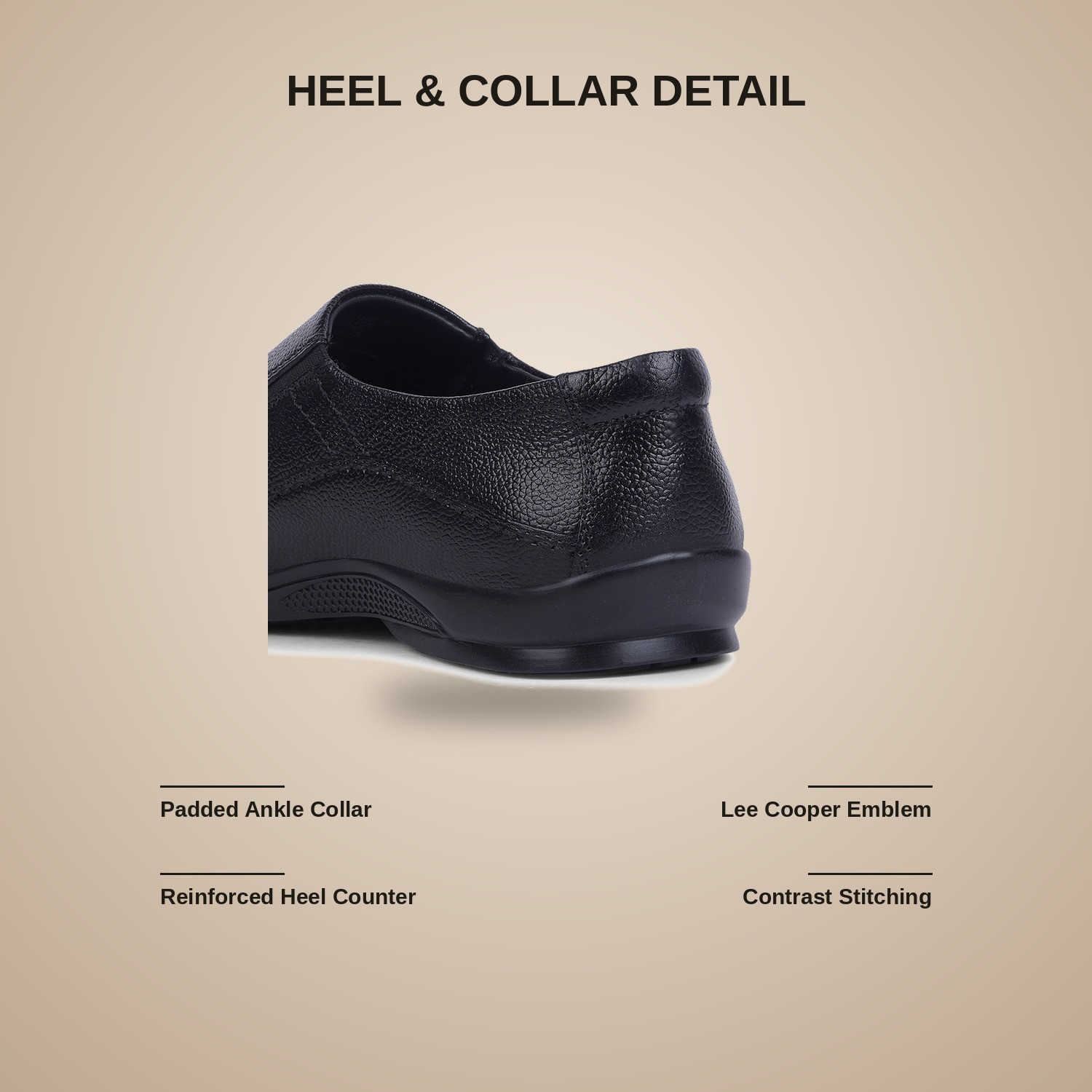 Image of LEE COOPER LC1556B2R Slip On For Men (Black, 8)