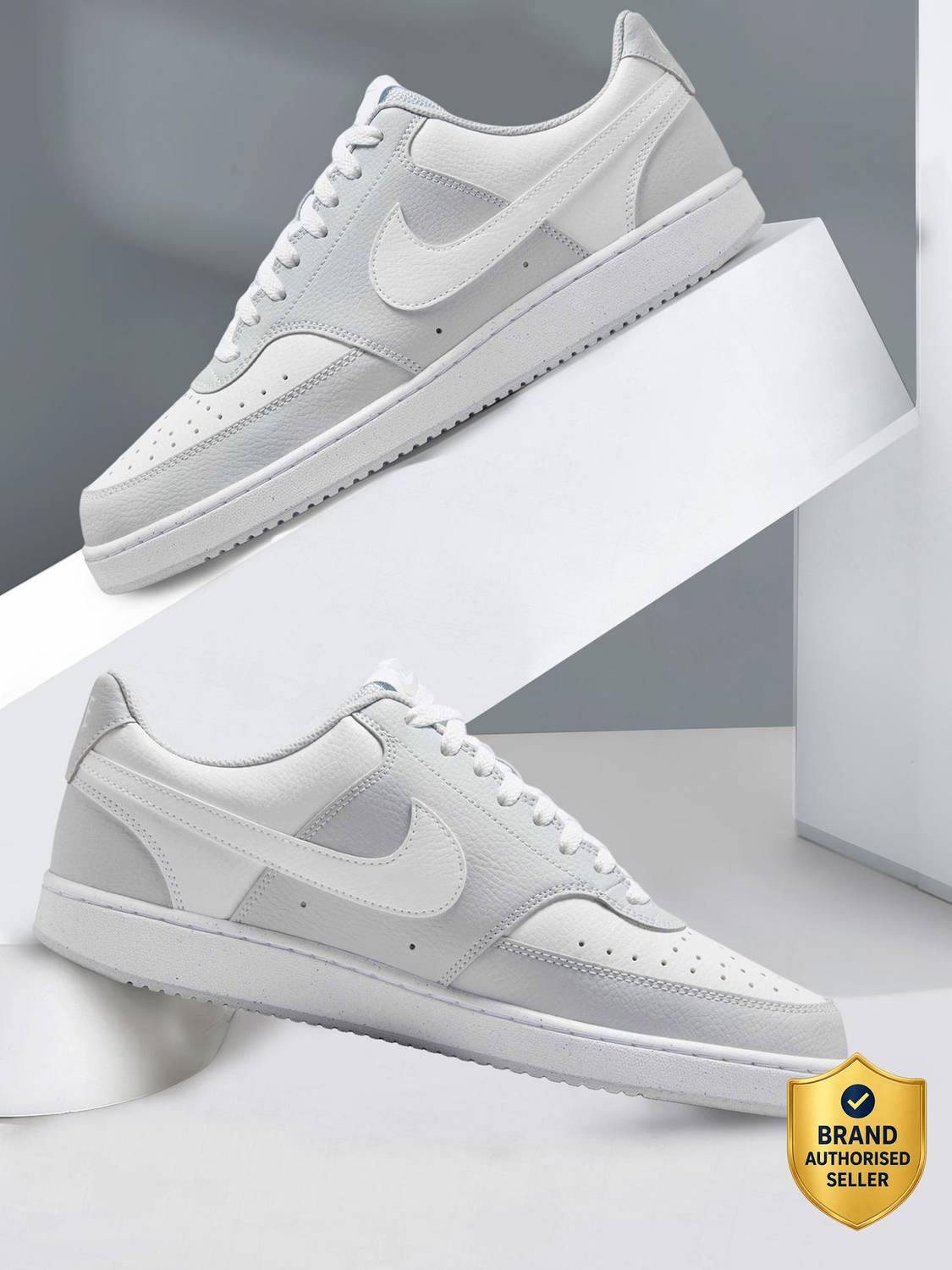 NIKE COURT VISION LO Men's Gray Sneakers - Image 1
