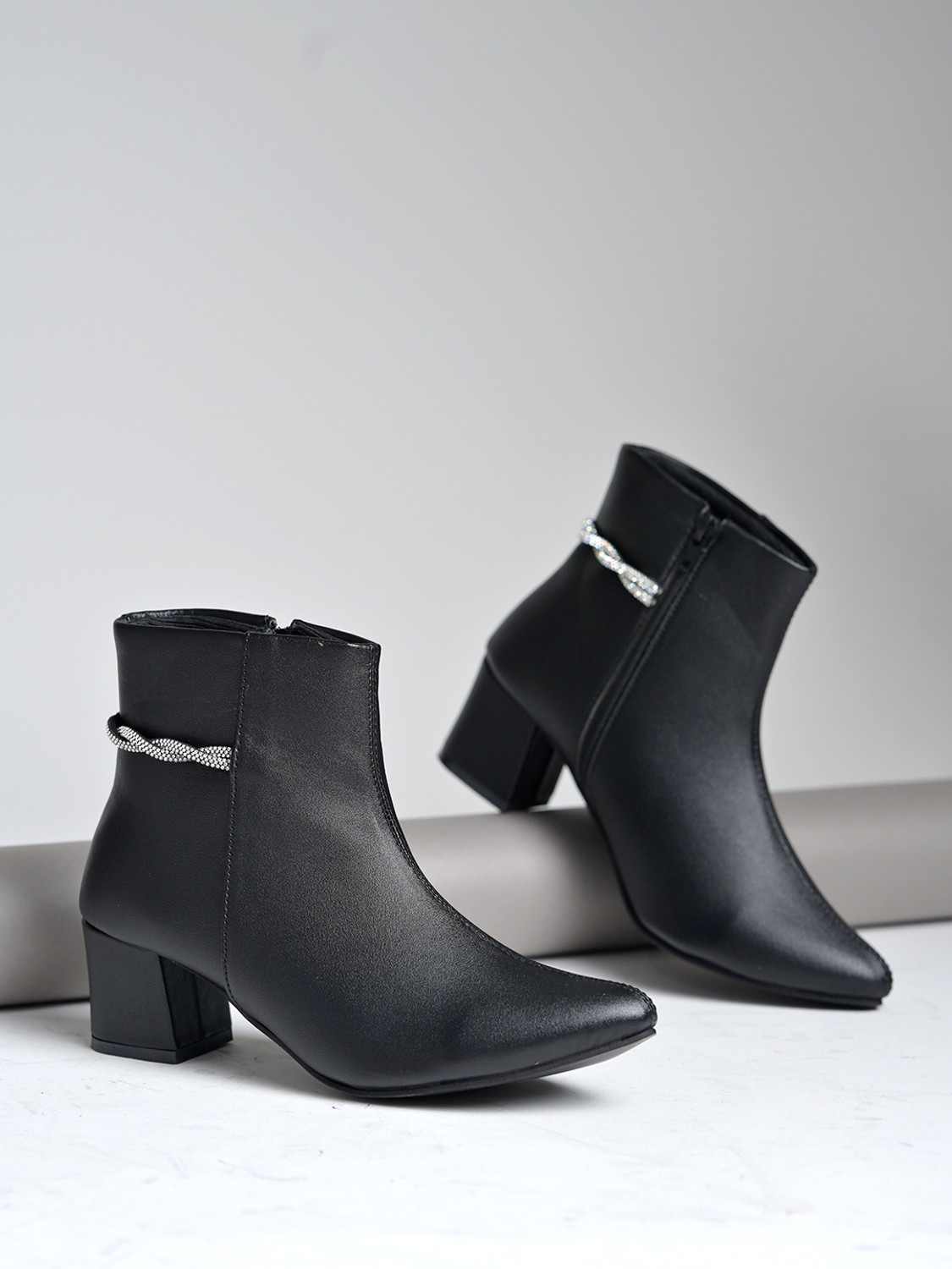 Image of SHOETOPIA Smart Casual Ankle Boots | Winter Boots |Lace-UP Boots For Girls Boots For Women