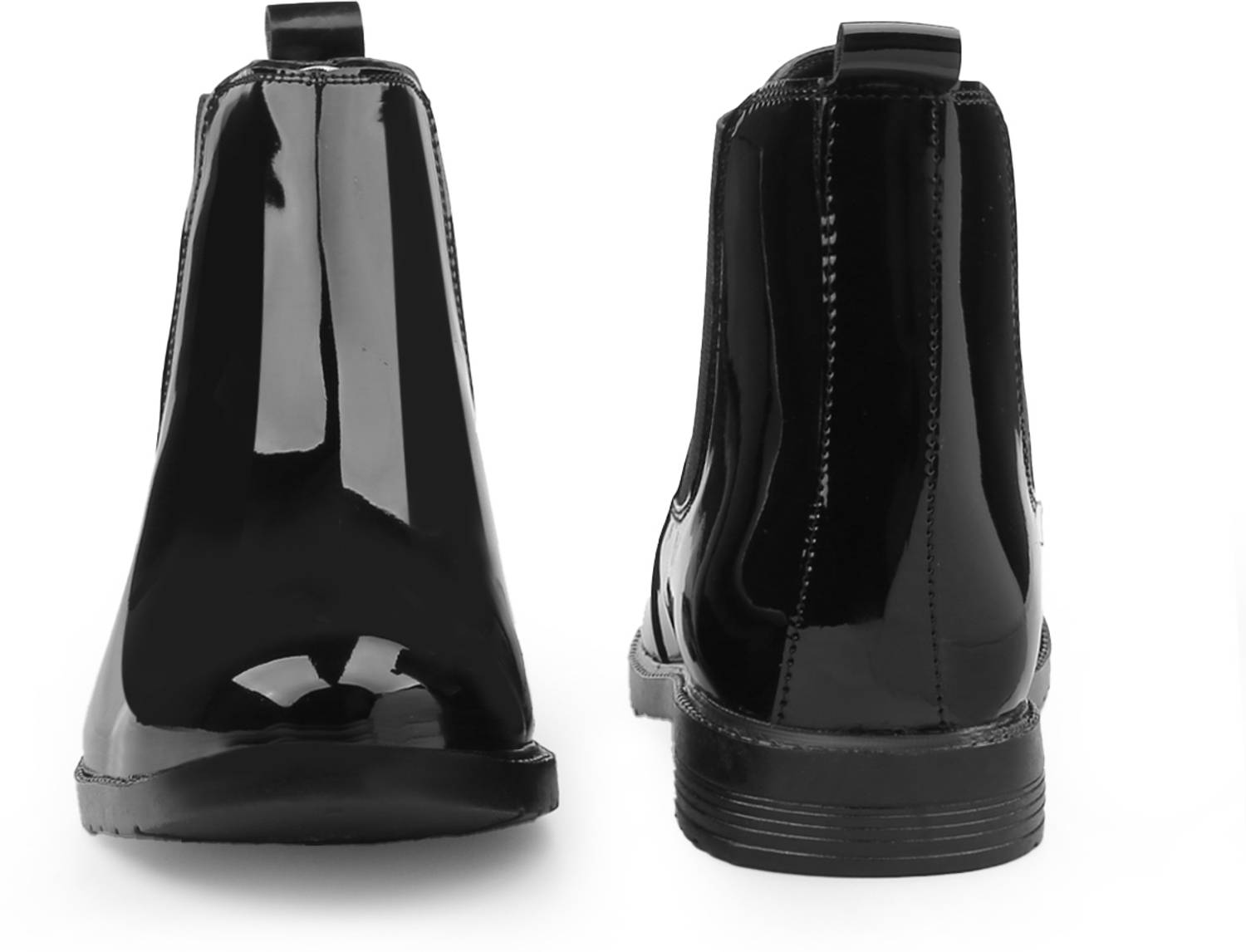 BLOMAX Black Patent Chelsea Boots - Image 3