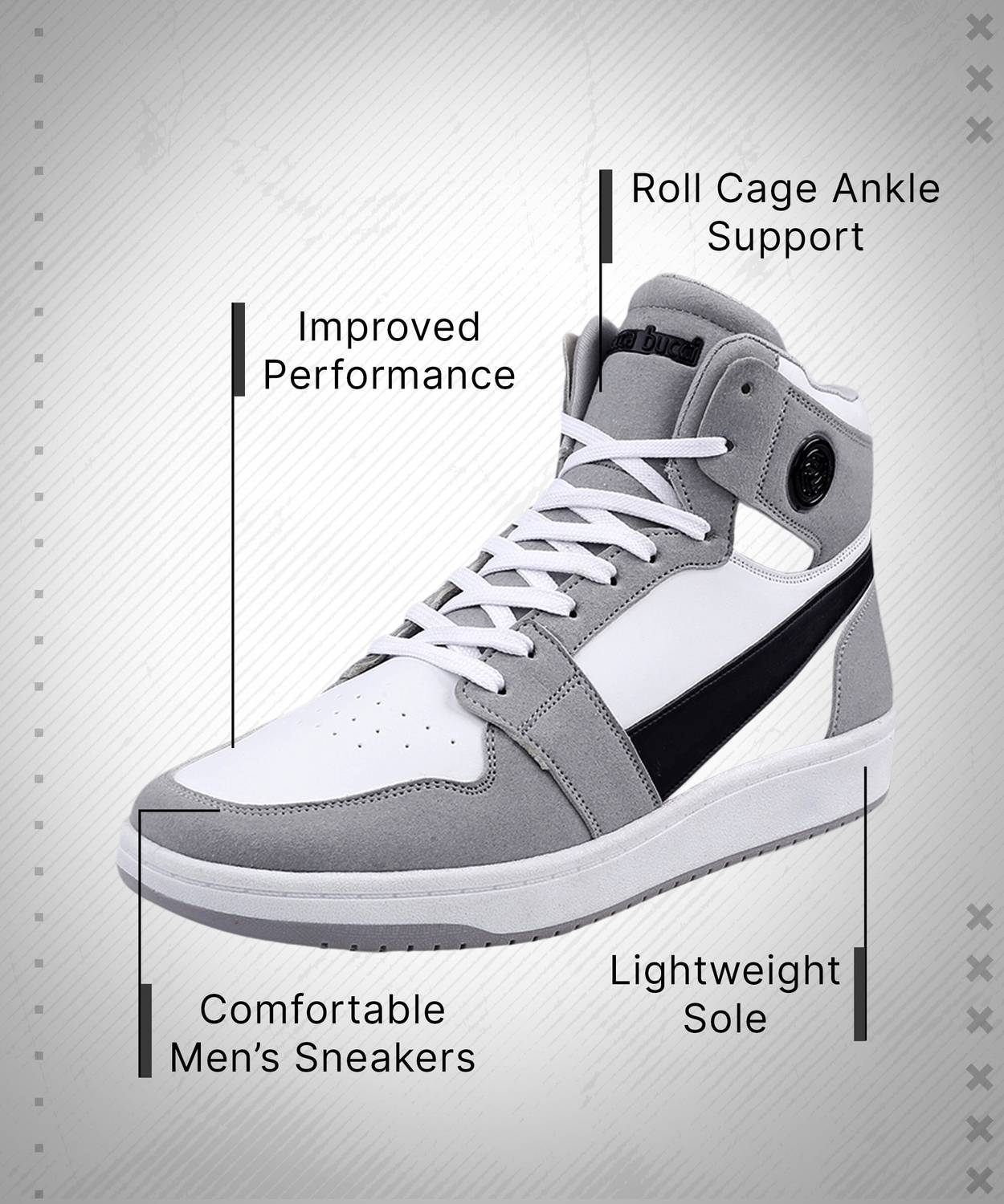 bacca bucci BALANCER Gray Fashion Sneakers For Men - Image 4