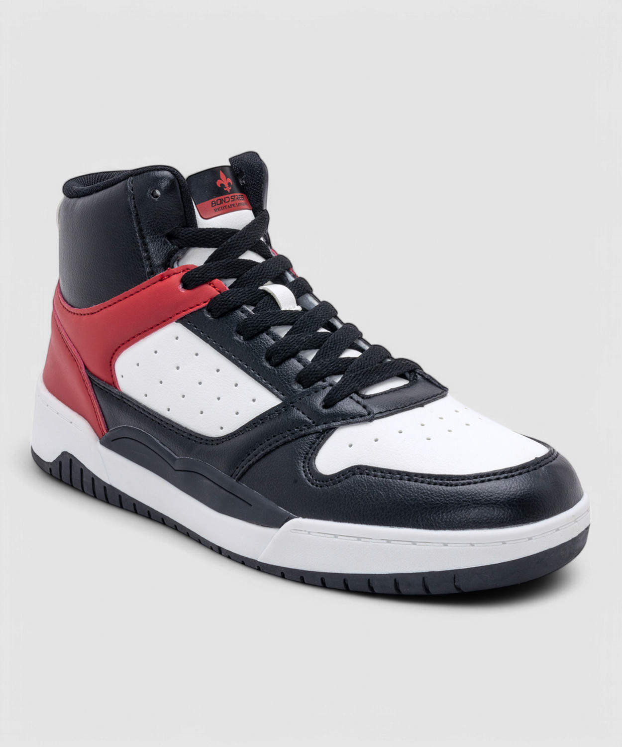 Image of RED TAPE High Top Sneakers For Men (Black, 9)