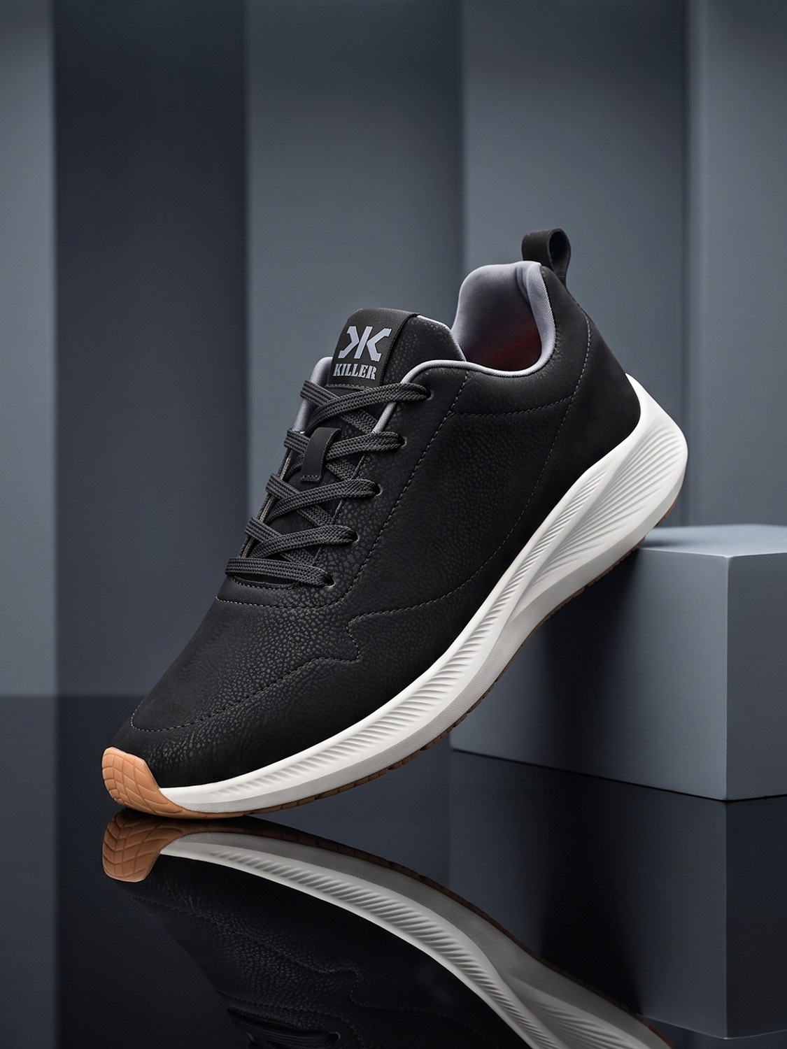 Image of KILLER KLR-068 01 Sneakers For Men (Black, 6)
