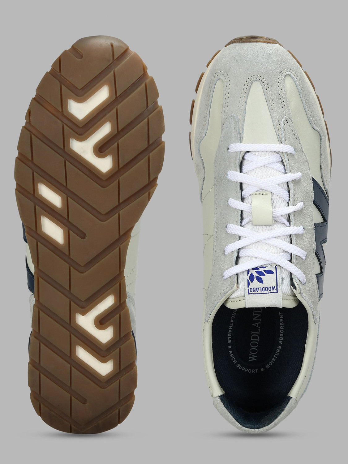 Image of WOODLAND Lace Up Lightweight Breathable Comfortable Daily Use Casuals For Men