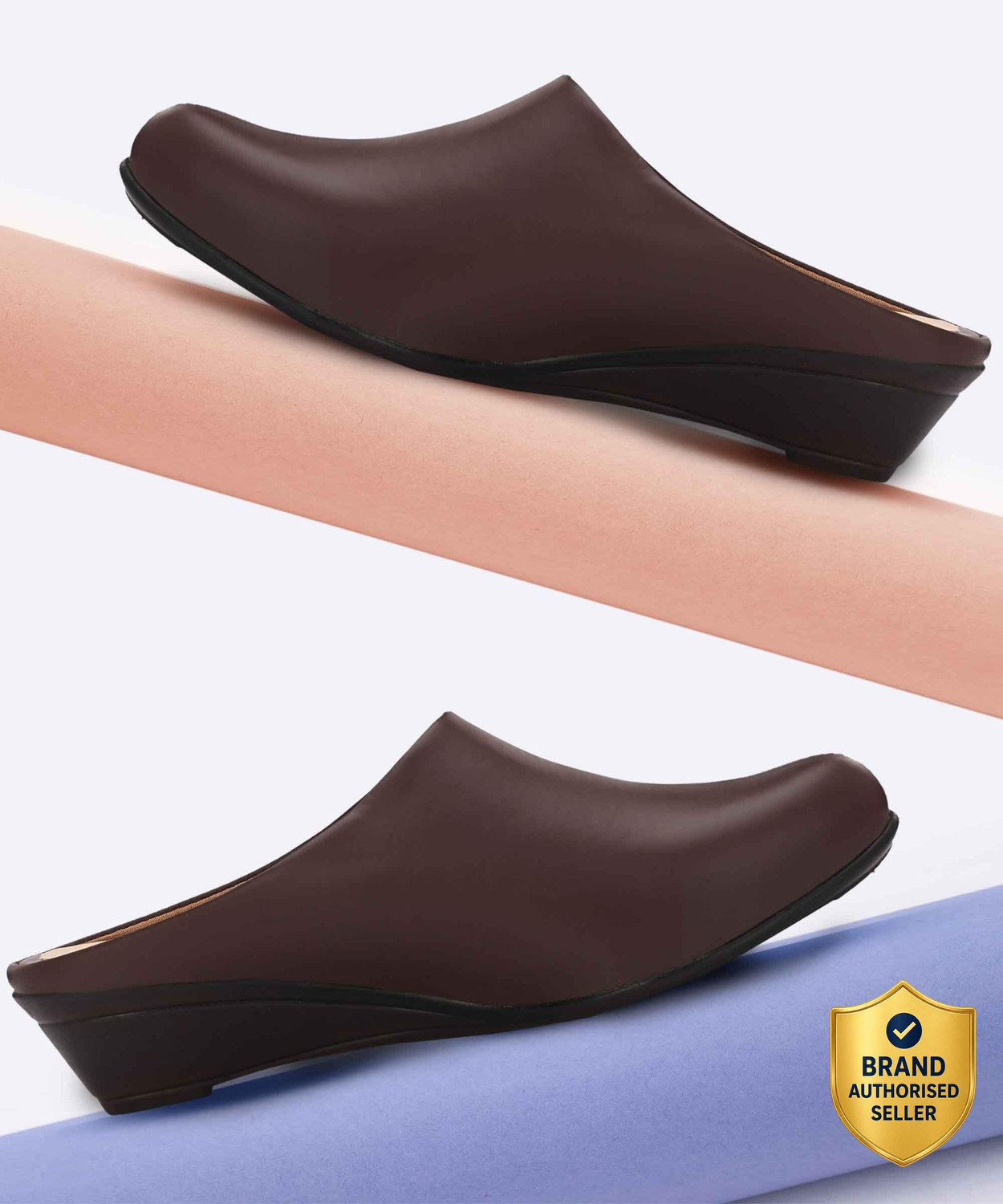 Image of FOOTLOOSE Women Flats Comfortable Slip On Backless Pointed Toe Mules Shoes Casuals For Women