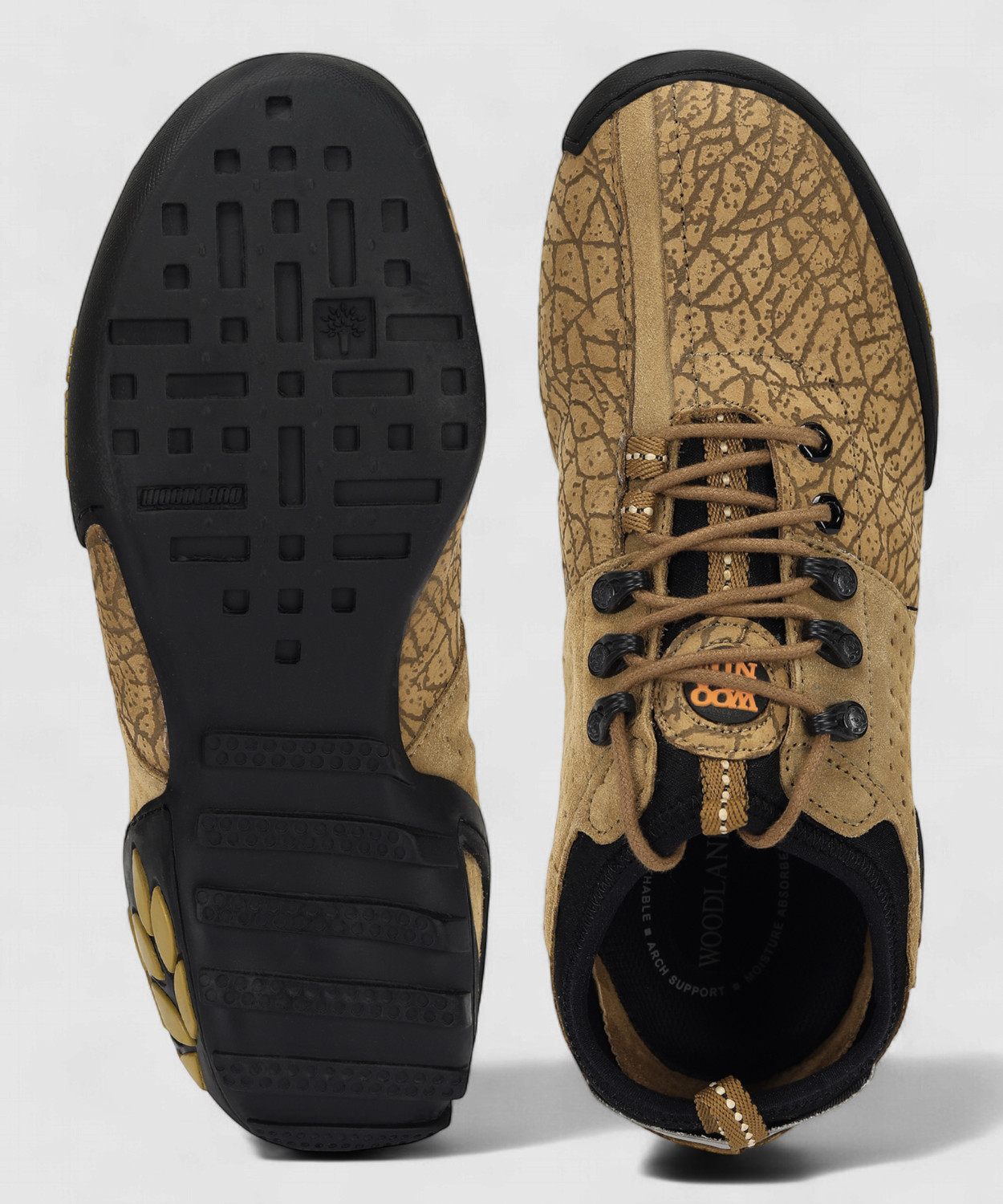 Image of WOODLAND Lace Up Lightweight Breathable Comfortable Daily Use Casuals For Men