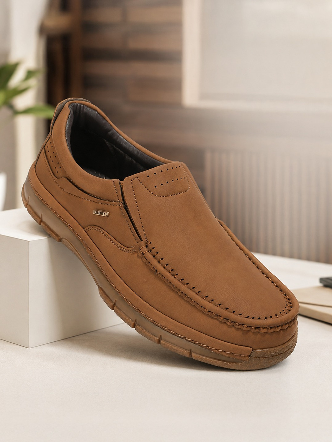 Image of Liberty Fortune VLACT203 Casual Lightweight | Comfortable Loafers For Men (Tan, 8)