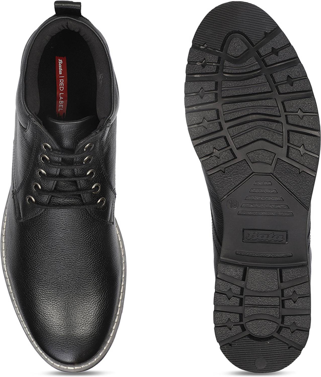 Bata KNOX LEATHER Boots For Men Black - Image 4