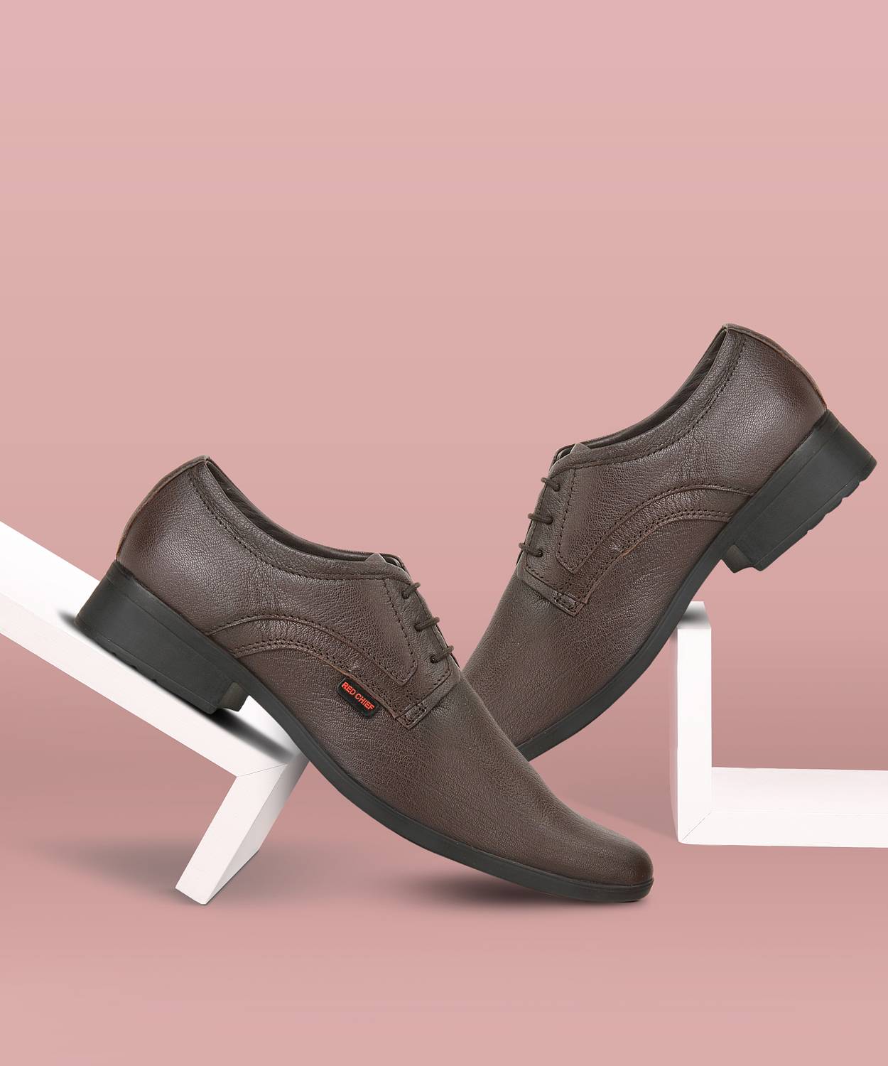 【R&B】Race Brown Tender Love RED CHIEF Genuine Leather Formal Derby Shoes for Men Brown RC3496