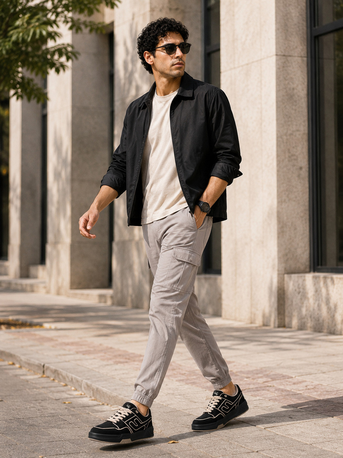 Image of CANTABIL Canatbil Men's Black Colourblock Casual Sneakers Sneakers For Men