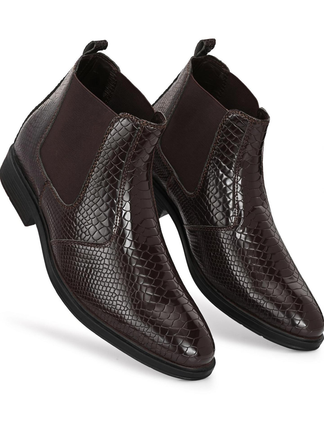 Image of STALAG Men's Croco Texture Synthatic Leather chalasa boot Boots For Men Boots For Men