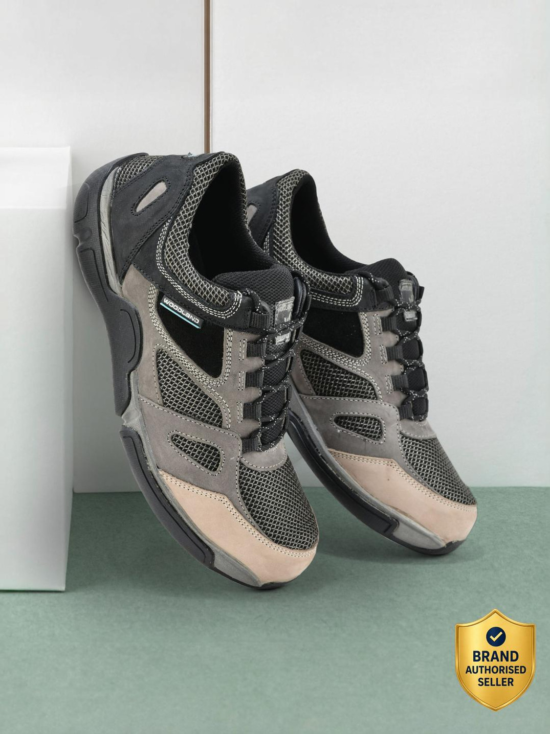 Image of WOODLAND Lace Up Lightweight Breathable Comfortable Daily Use Casuals For Men