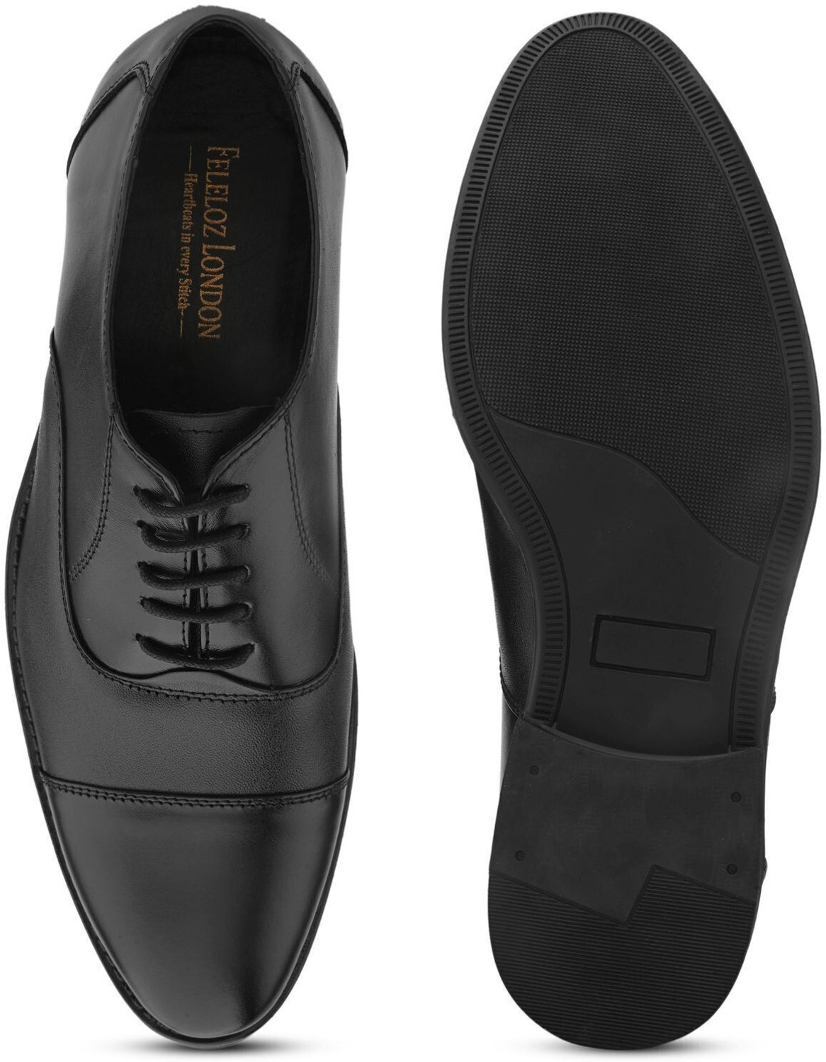 Image of FELELOZ LONDON Men's Formal Shoes | 100% Italian Genuine Leather, Premium Quality with TPR Sole Lace Up For Men