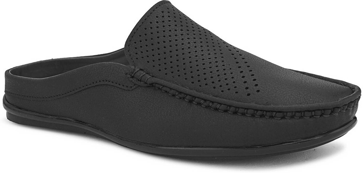 PROVOGUE SS24 3055 Open PU Loafers For Men Black - Image 2