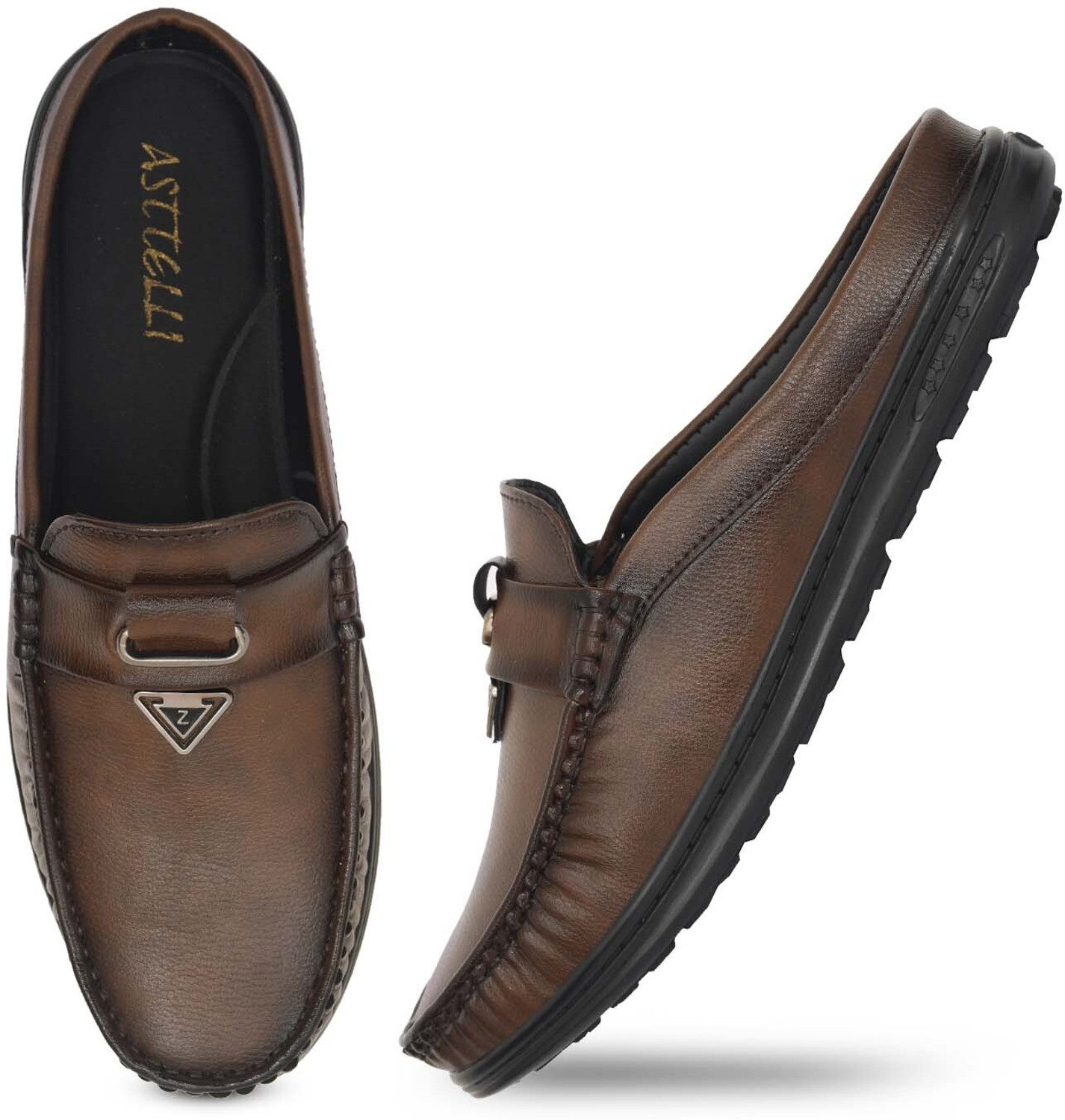 Image of Asttelli Back Open Half Loafer Loafers For Men