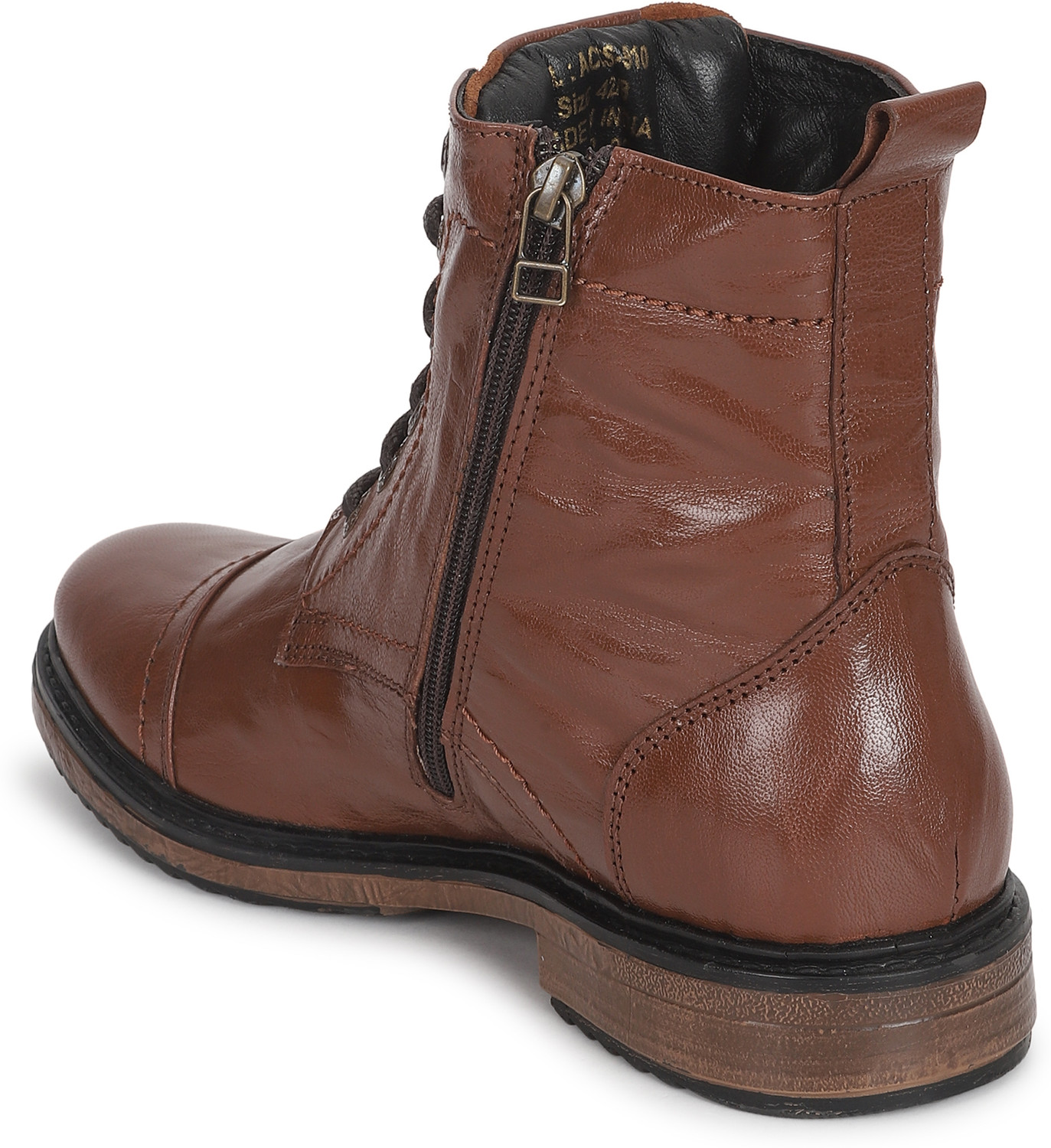 Image of Allen Cooper Classic Crumbled Leather Durable Boots For Men