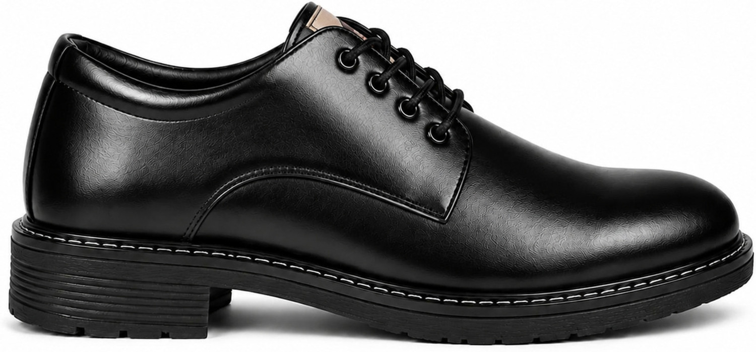 Image of UZ TRADE Comfortable Black Formal Lace-Up Shoes for Men|Office Wear,Wedding & Party Weart Party Wear For Men (Black, 6)