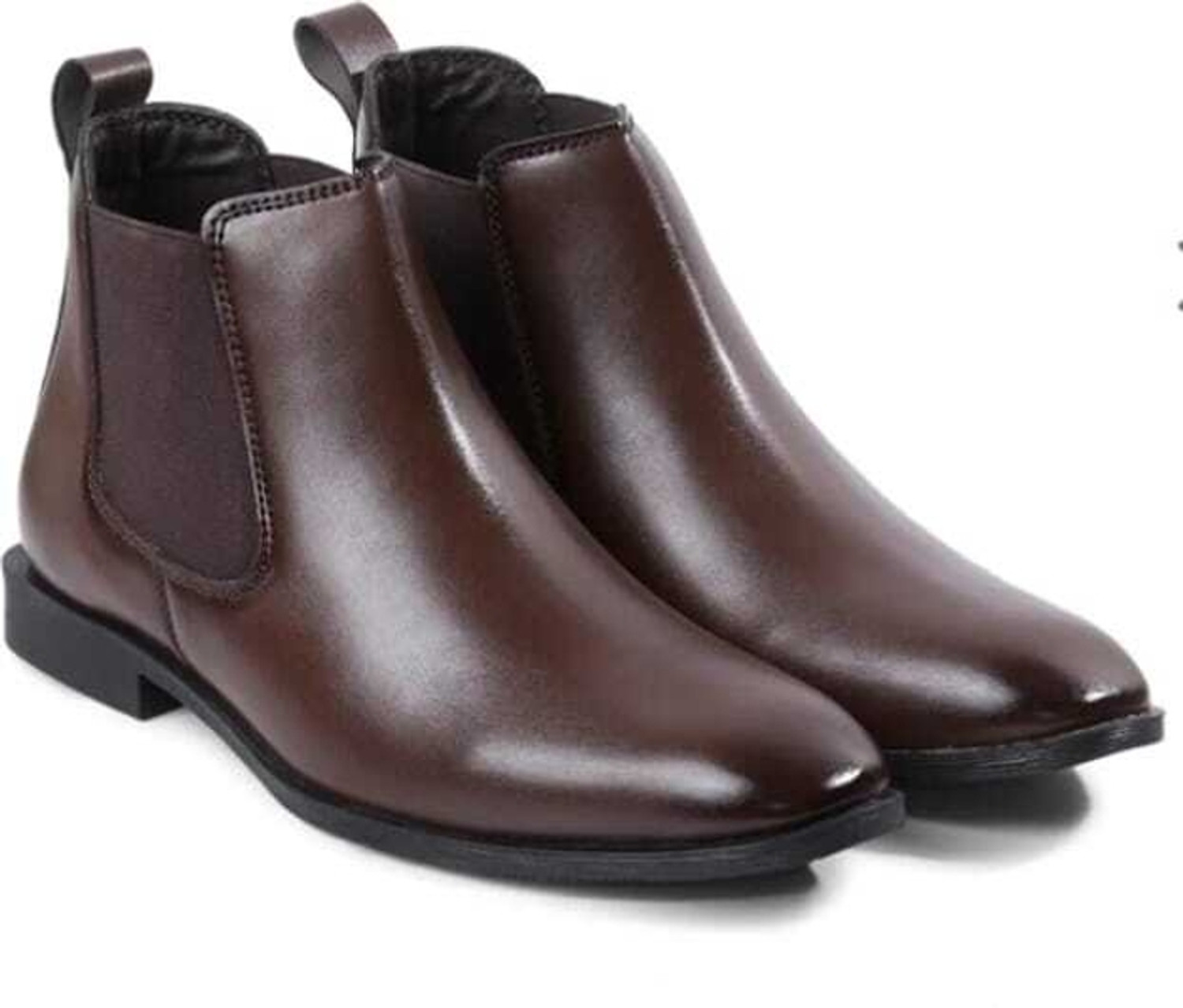 Image of LOOMOR Men Casual Comfortable Chelsea Slip-On Outdoor Synthetic Leather Boots For Men Boots For Men