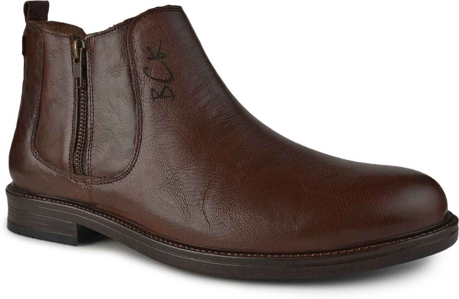 BUCKAROO Genuine Leather Casual Boots For Men Brown - Image 3