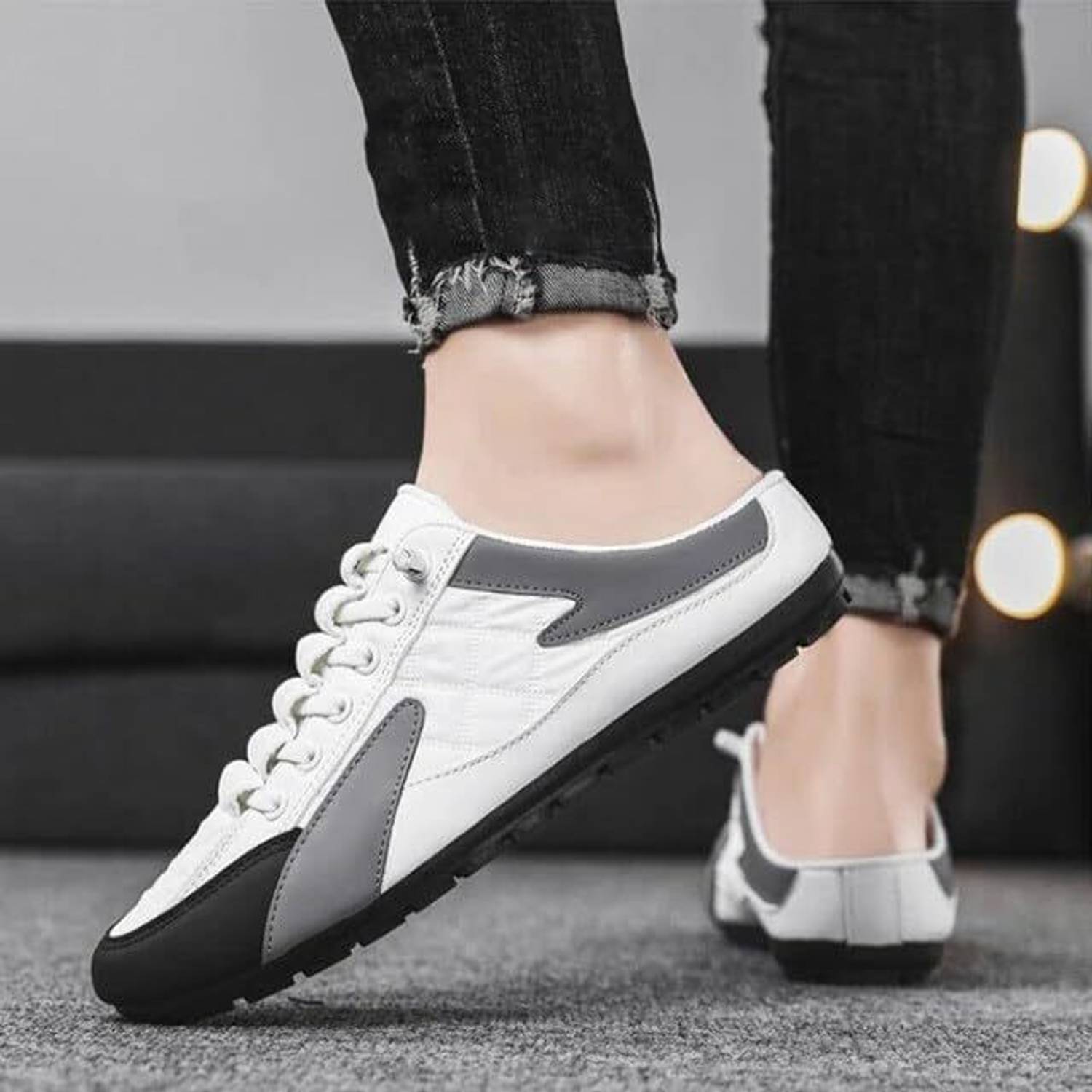 Flexfit Men's Half Back Open Backless Sneakers - Image 5