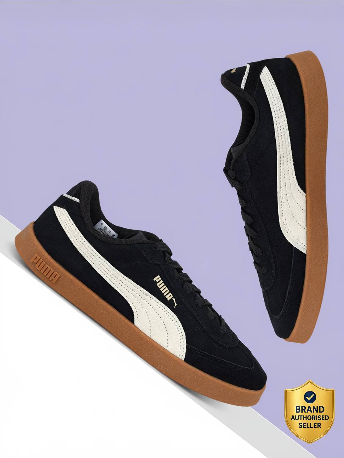 PUMA Club II Era Suede Black Sneakers For Men - Image 1