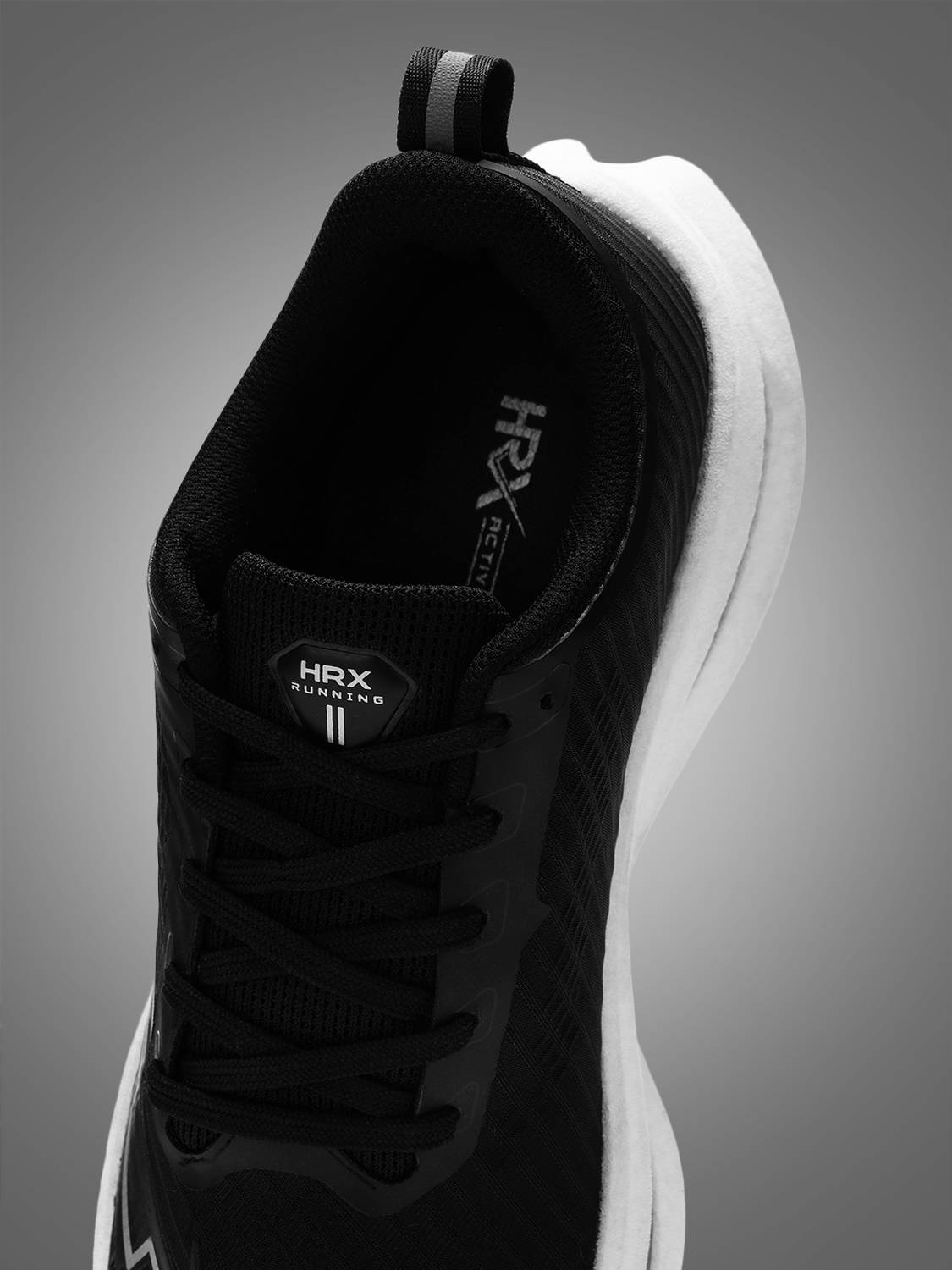 HRX by Hrithik Roshan Men's Black Sneakers - Image 4