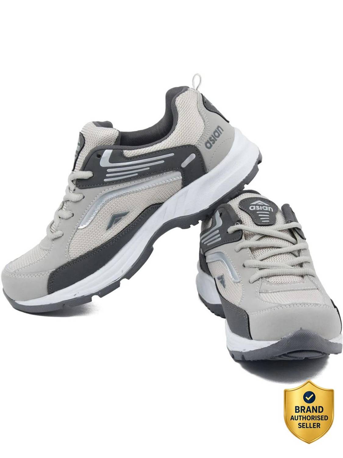asian Future-01 Men's Running Shoes, Gray - Image 1