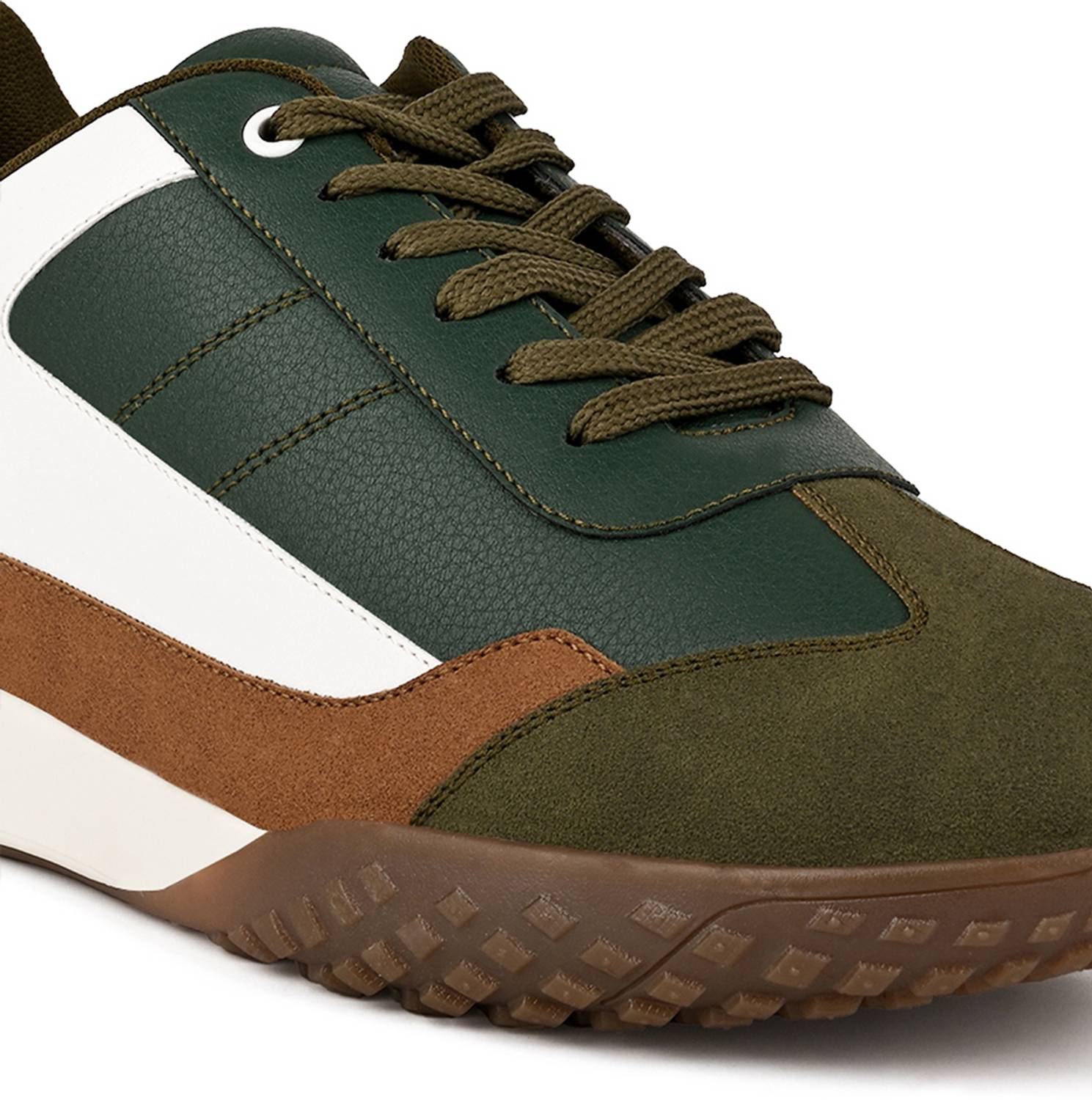 Louis Stitch Men's Green and Tan Sneaker UK-6 - Image 5